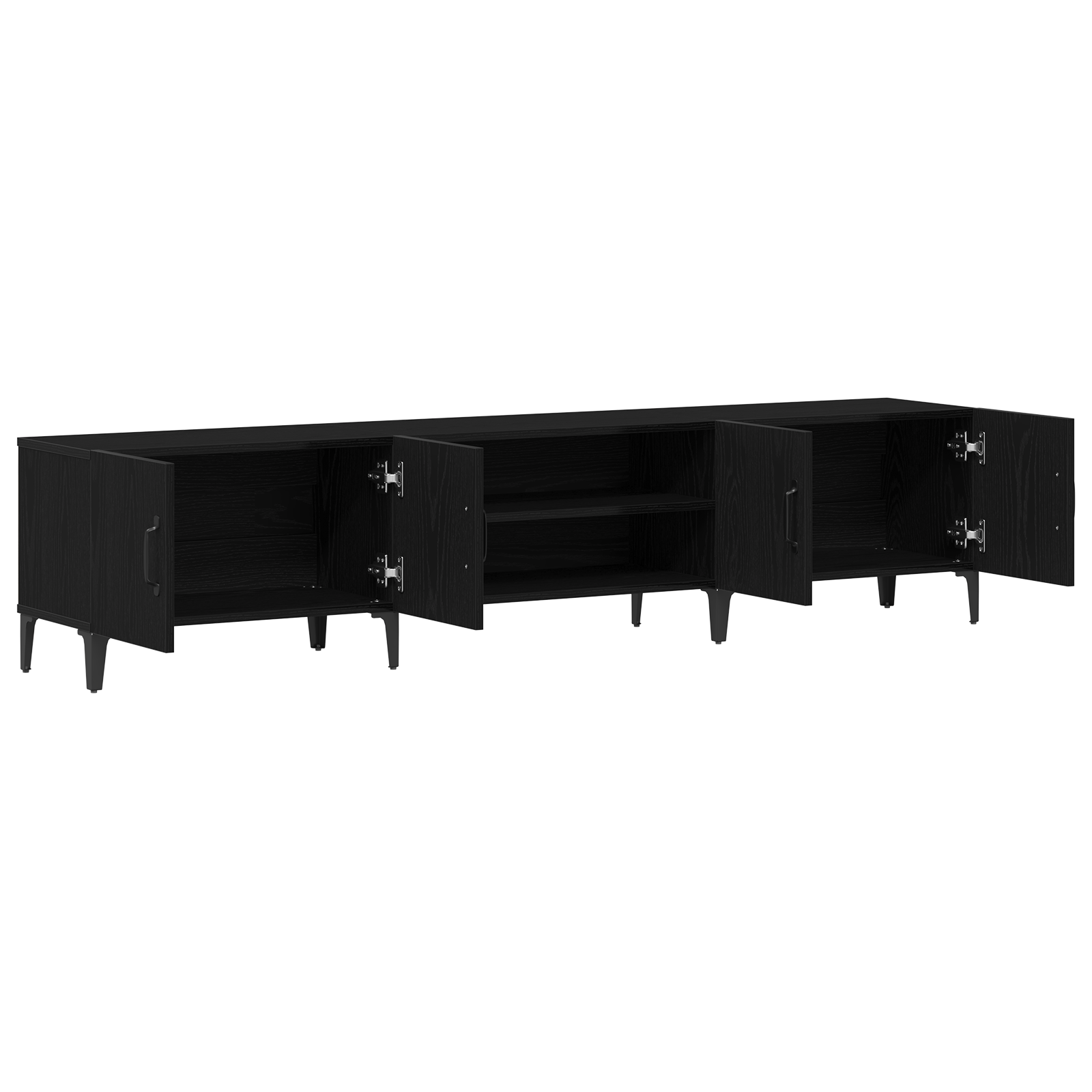 Dulap TV, stejar negru, 180x31,5x40 cm, lemn prelucrat — imaginea 5