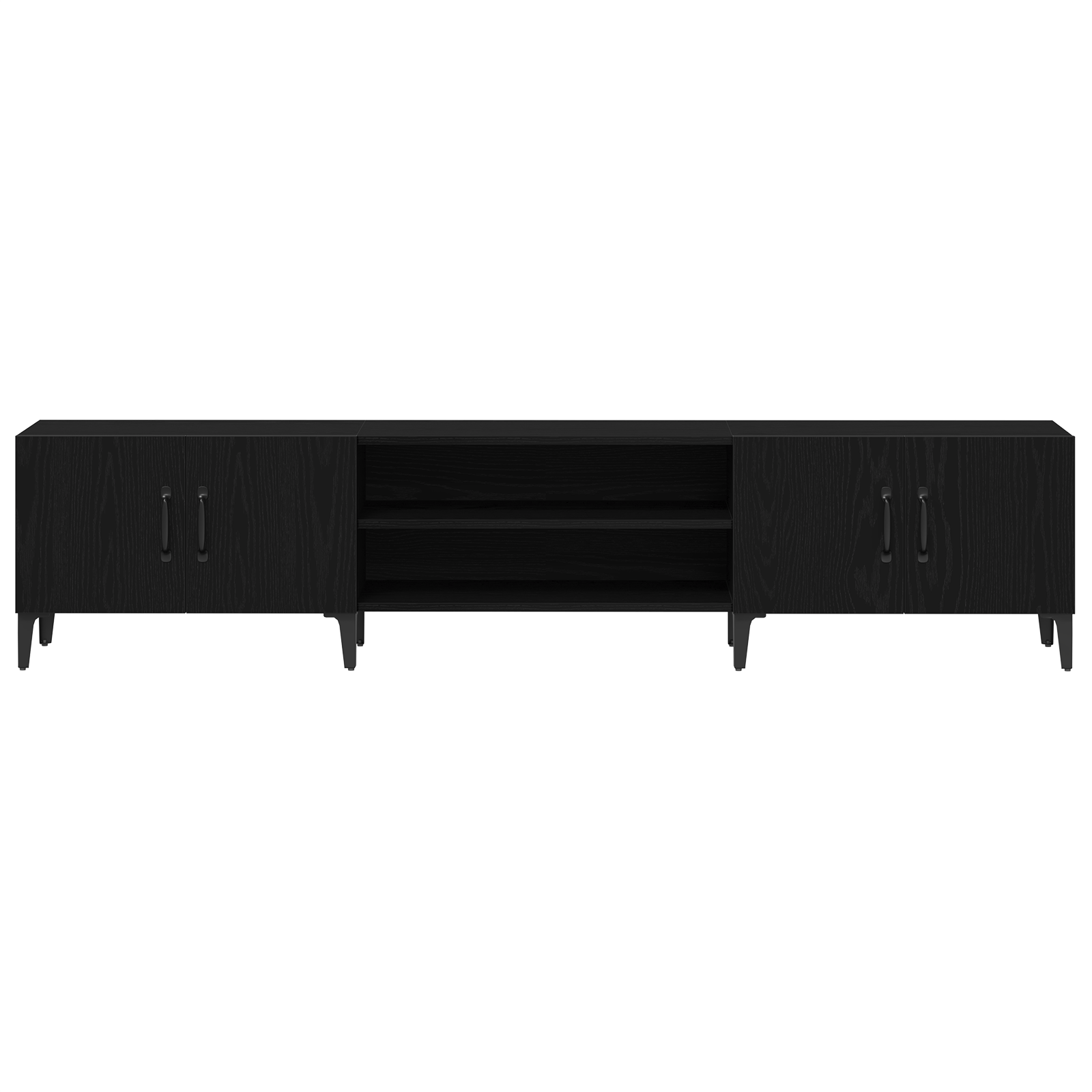 Dulap TV, stejar negru, 180x31,5x40 cm, lemn prelucrat — imaginea 7