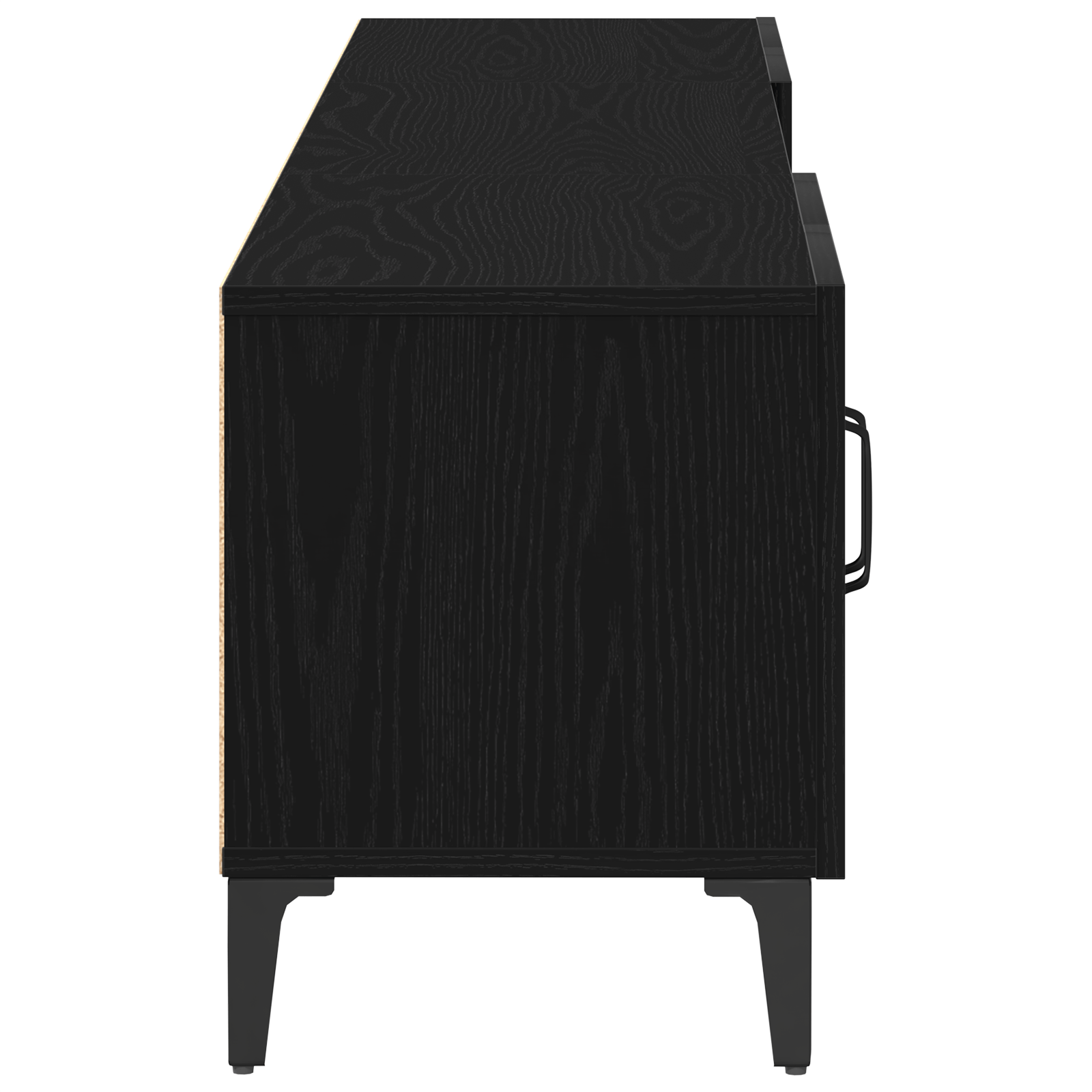 Dulap TV, stejar negru, 180x31,5x40 cm, lemn prelucrat — imaginea 8