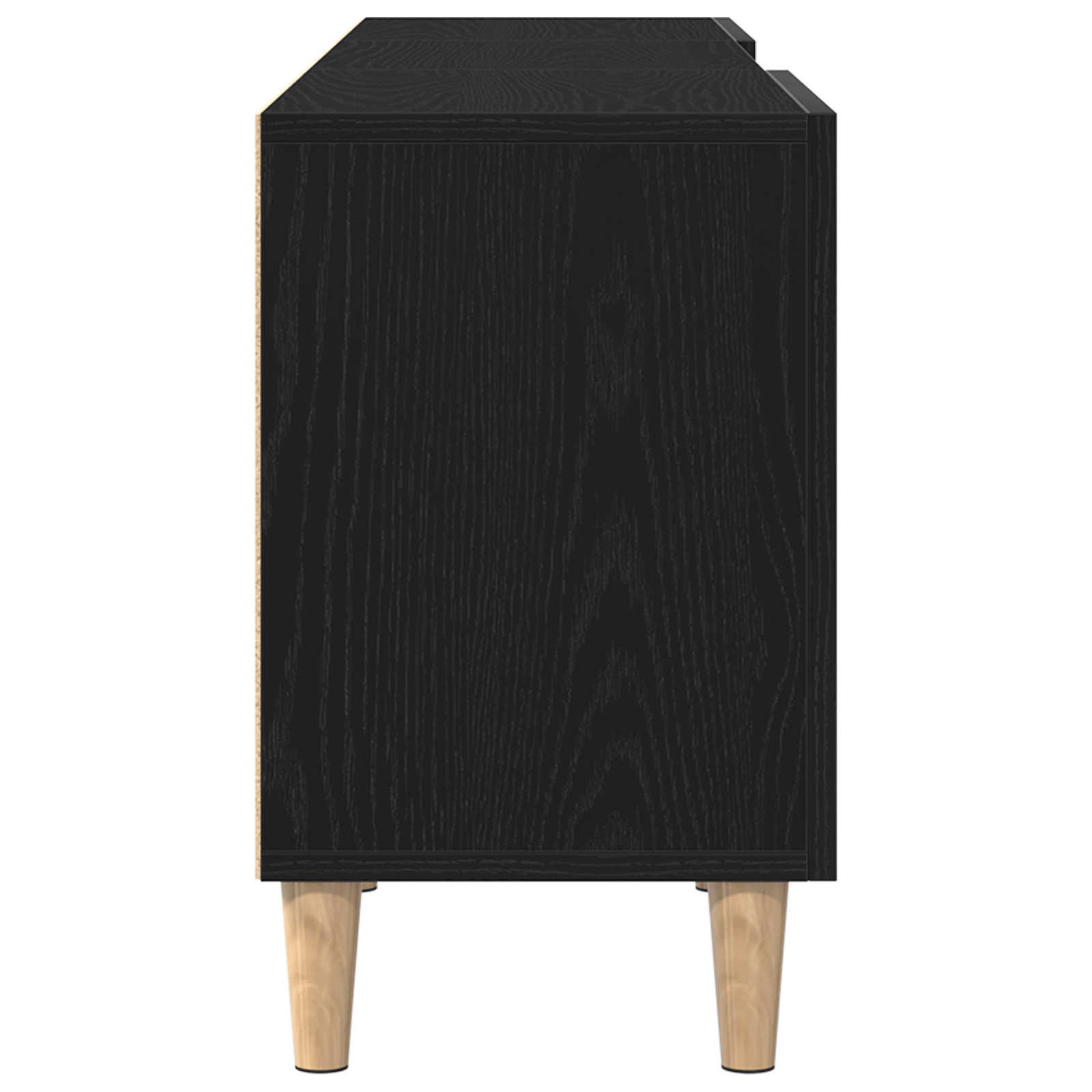 Suport TV - Stejar Negru, 150x30x50 cm, Fabricat din Lemn Agloerat — imaginea 8