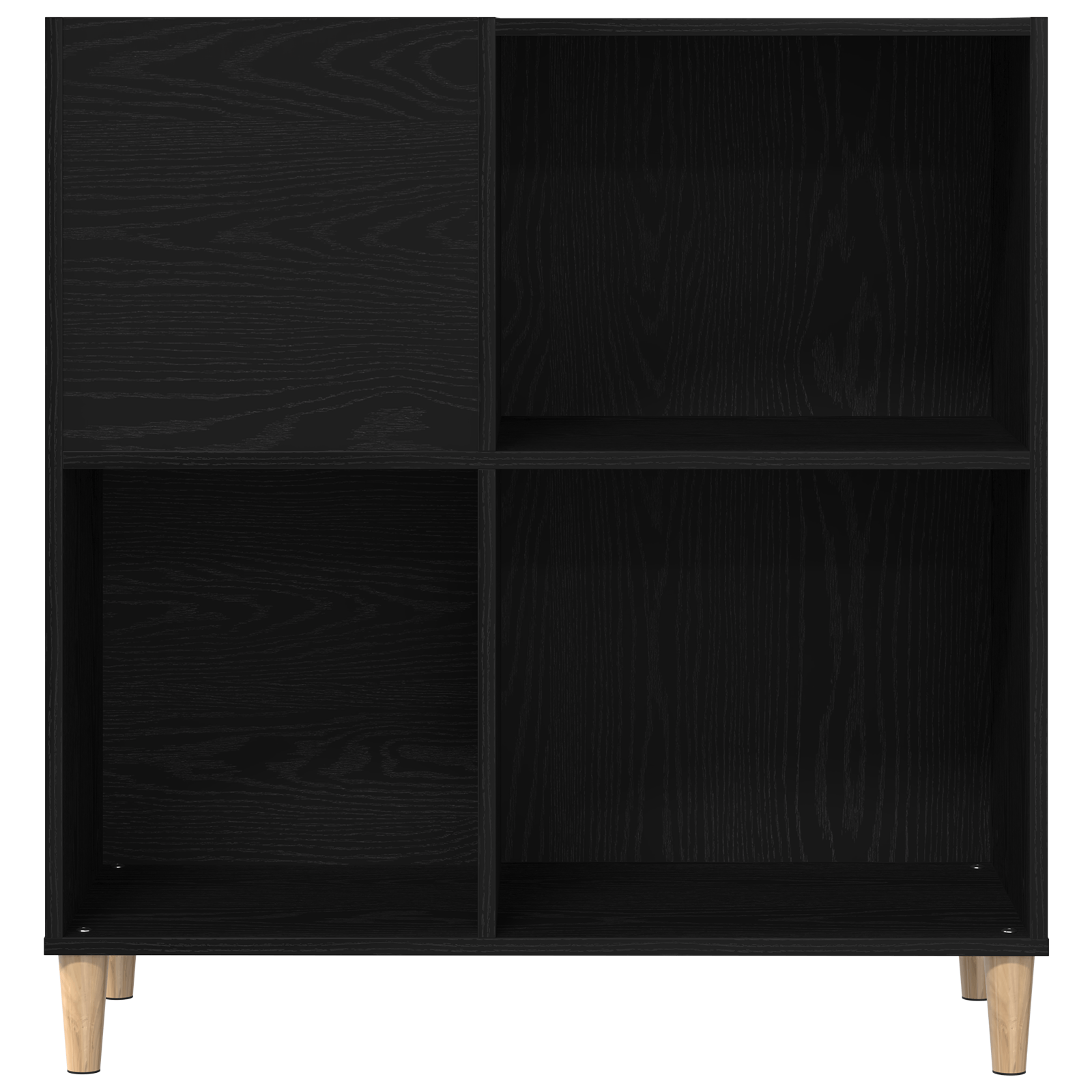 Dulap pentru discuri, stejar negru 84,5x38x89 cm lemn prelucrat — imaginea 3