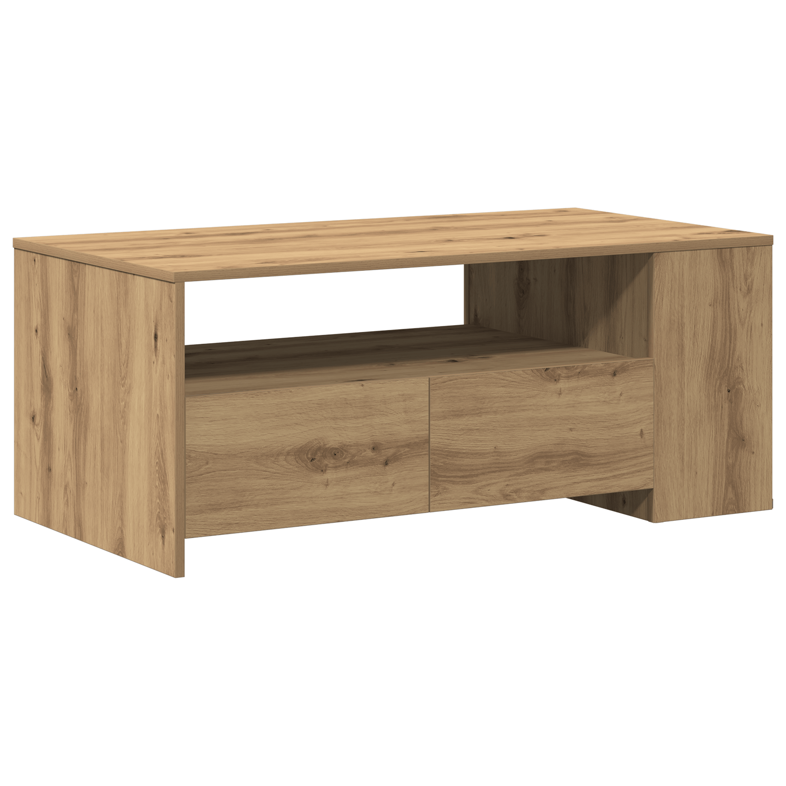 Masa de cafea - Stejar artizanal - 102x55x43.5 cm - Fabricata din lemn prelucrat — imaginea 2