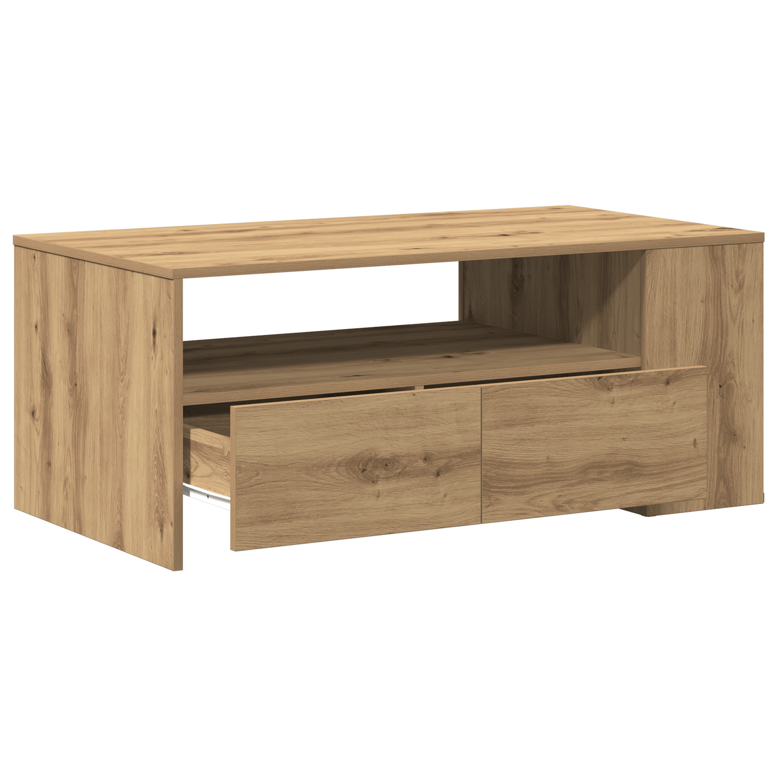 Masa de cafea - Stejar artizanal - 102x55x43.5 cm - Fabricata din lemn prelucrat — imaginea 5