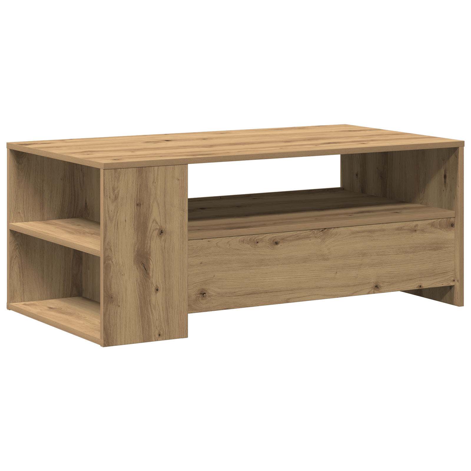 Masa de cafea - Stejar artizanal - 102x55x43.5 cm - Fabricata din lemn prelucrat — imaginea 6