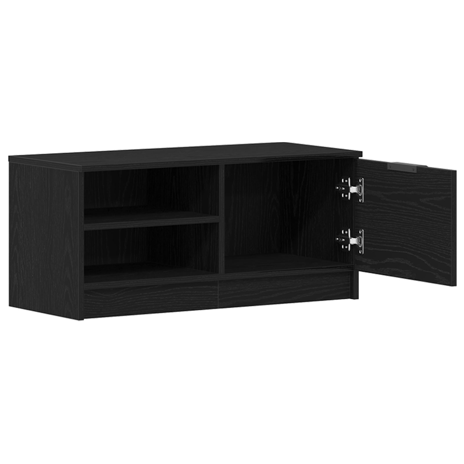 Dulap TV, stejar negru, 80x35x36,5 cm, lemn prelucrat — imaginea 2