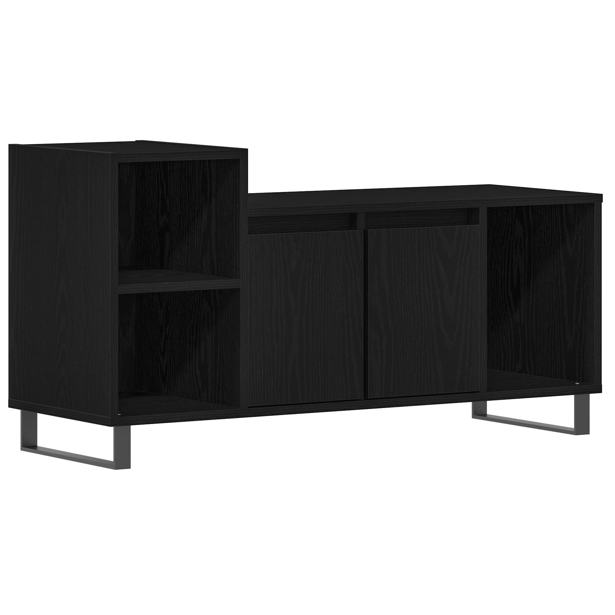 Corp TV Negru Stejar 100x35x55 cm Lemn prelucrat — imaginea 2