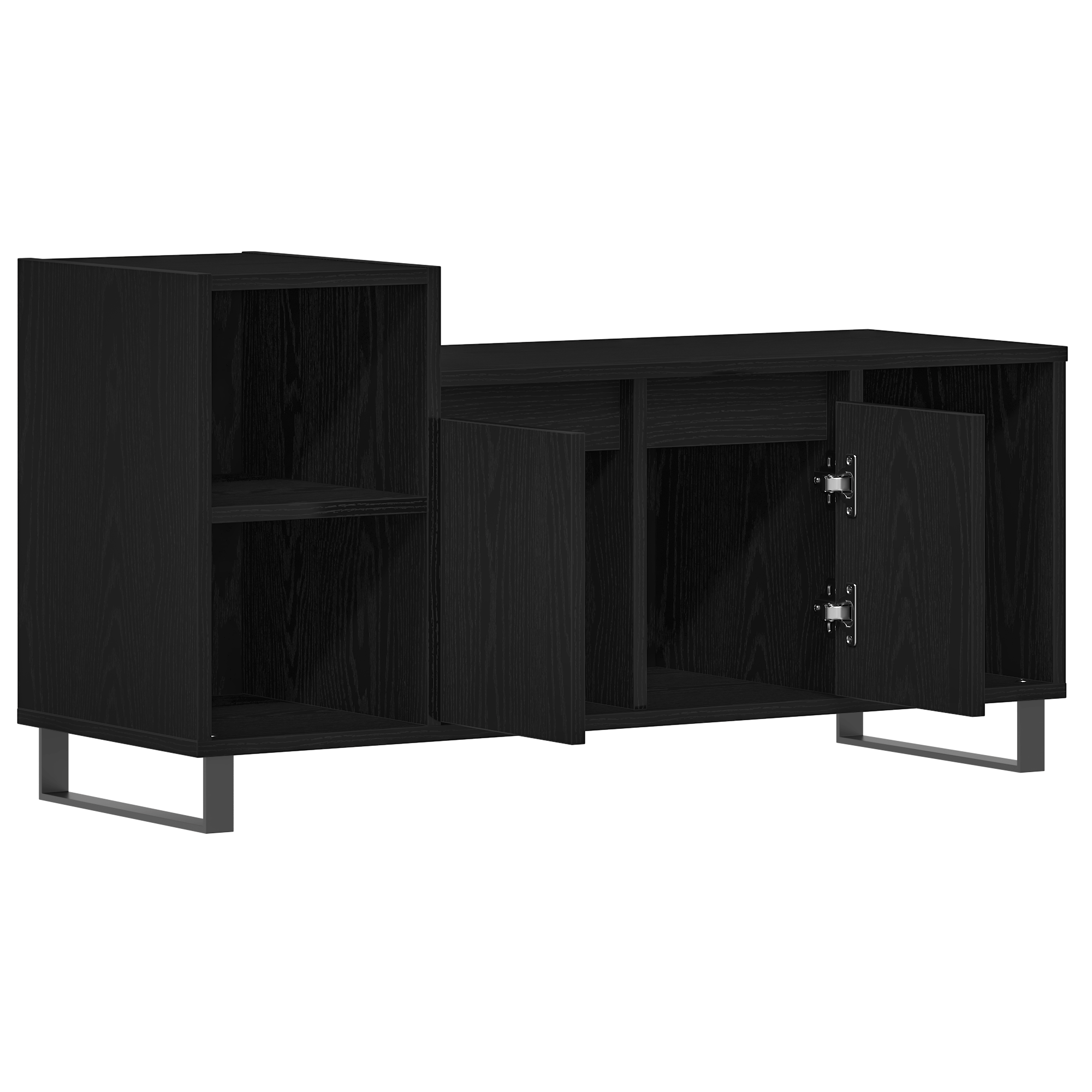 Corp TV Negru Stejar 100x35x55 cm Lemn prelucrat — imaginea 5