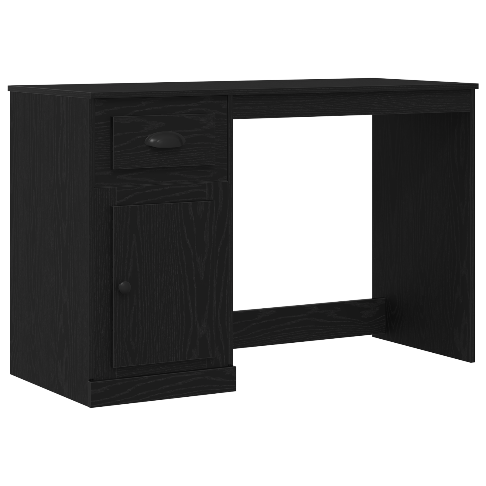 Birou cu depozitare, stejar negru, 50x115x75 cm, lemn prelucrat — imaginea 2