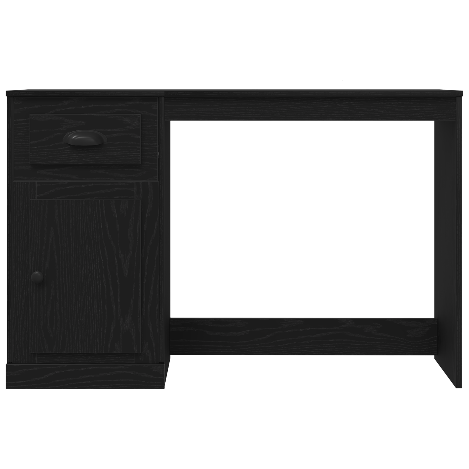 Birou cu depozitare, stejar negru, 50x115x75 cm, lemn prelucrat — imaginea 7
