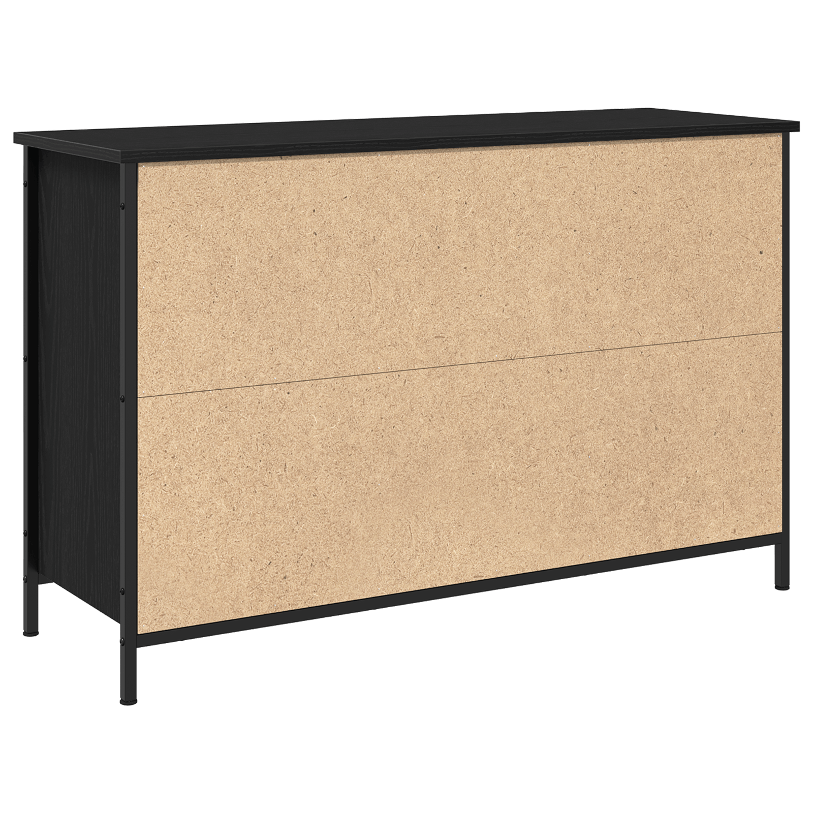 Dulap TV, stejar negru, 101x35x65 cm, lemn prelucrat & otel — imaginea 5