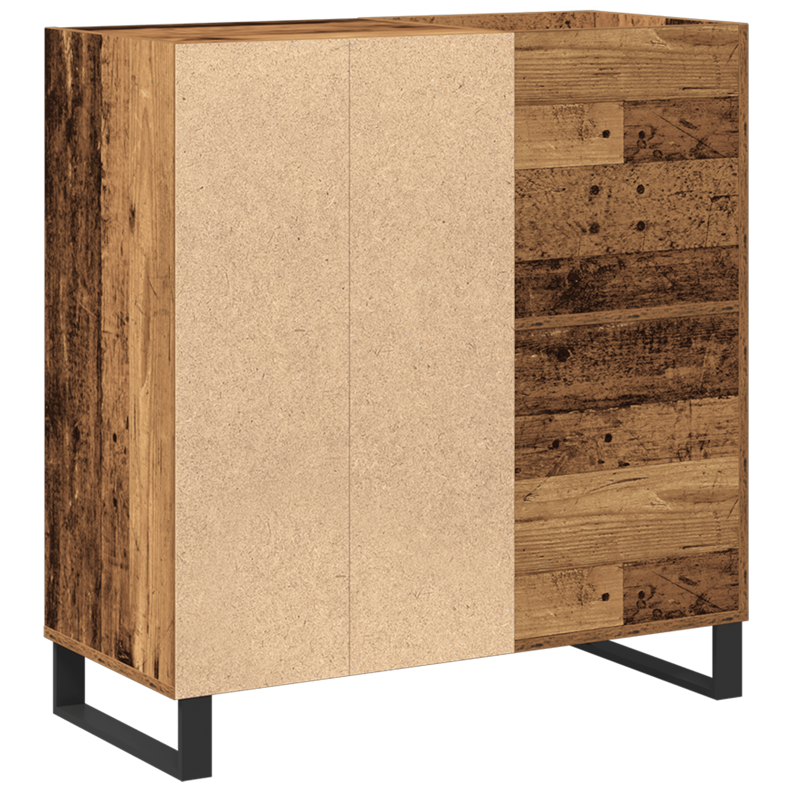 Dulap de discuri, stejar artizanal 84,5x38x89 cm lemn prelucrat — imaginea 4