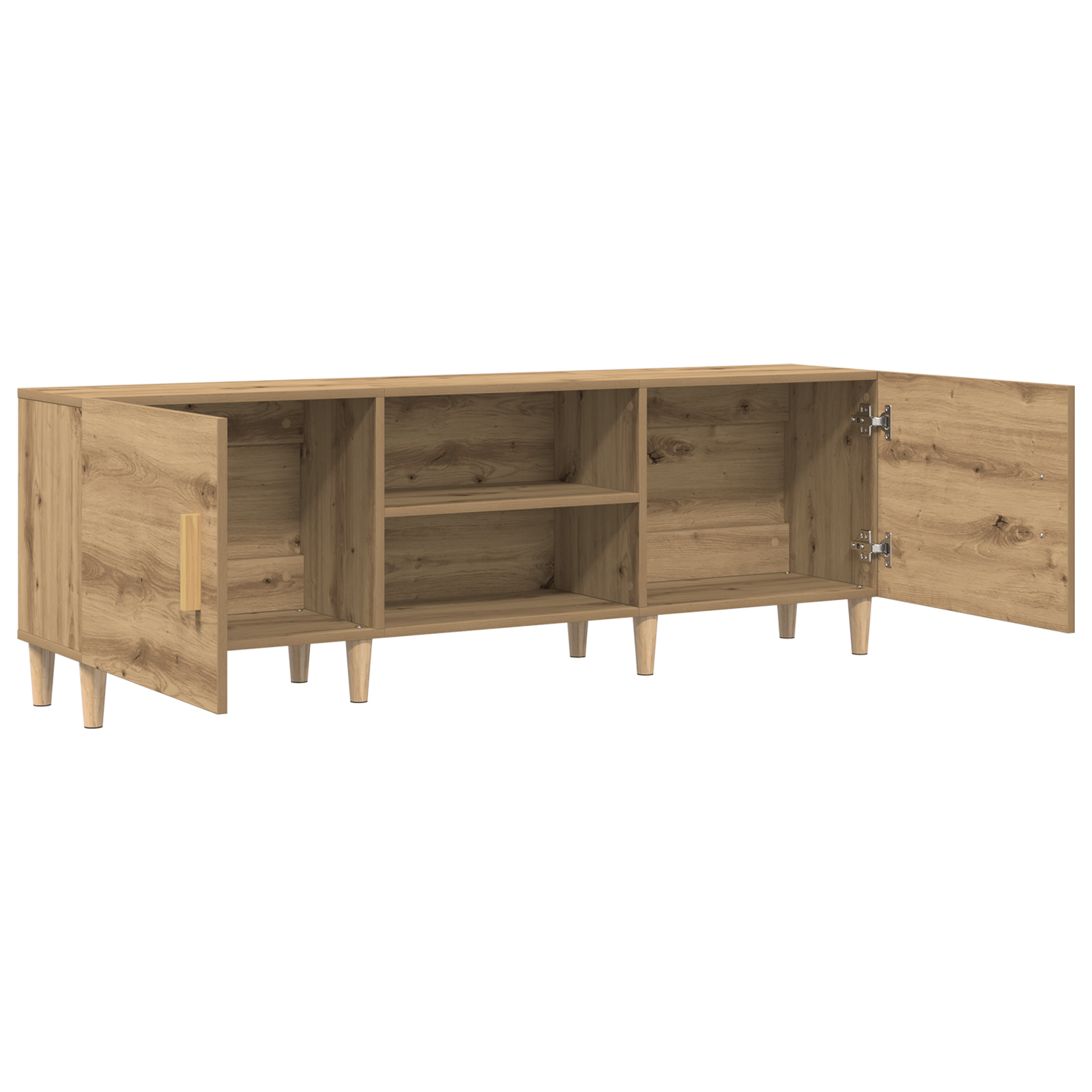Suport TV din stejar artizanal - 150x30x50 cm - Fabricat din lemn compus — imaginea 5