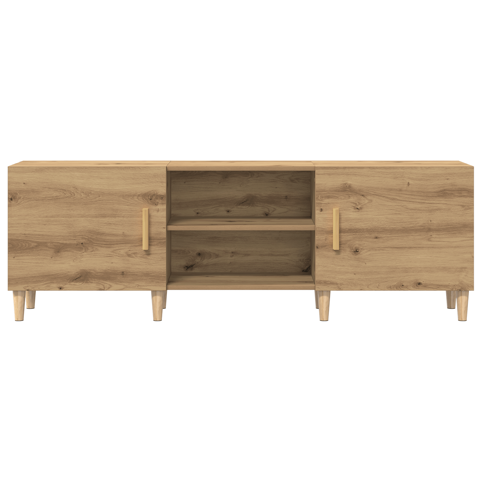 Suport TV din stejar artizanal - 150x30x50 cm - Fabricat din lemn compus — imaginea 7