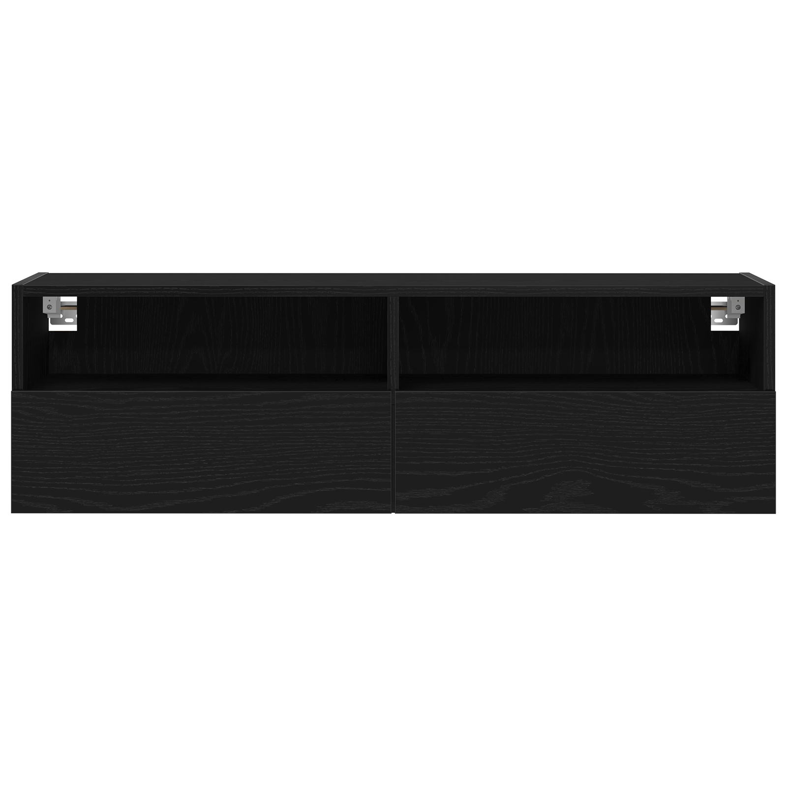 Dulap TV de perete, 2 buc., stejar negru, 100x30x30 cm, lemn — imaginea 7
