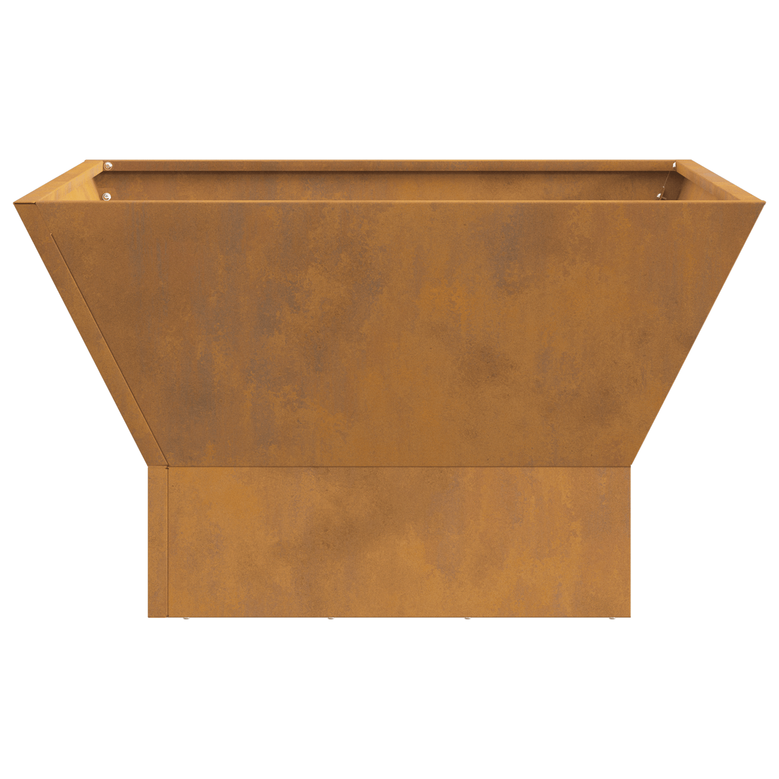 Vatra de foc, negru, patrata, 60x60x35 cm, otel corten — imaginea 5