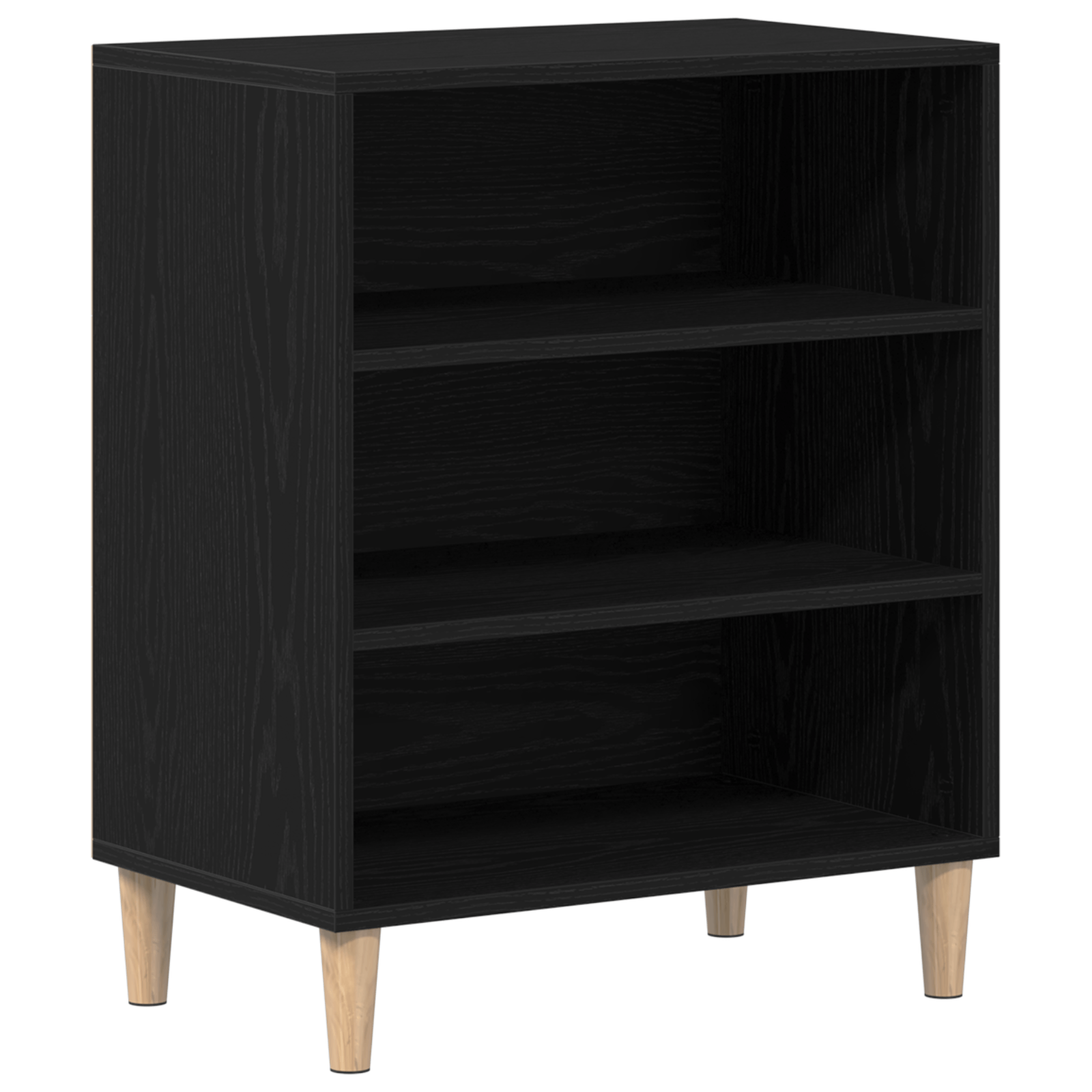 Bufet Negru din Stejar 57x35x70 cm din Lemn Structurat de la — imaginea 2