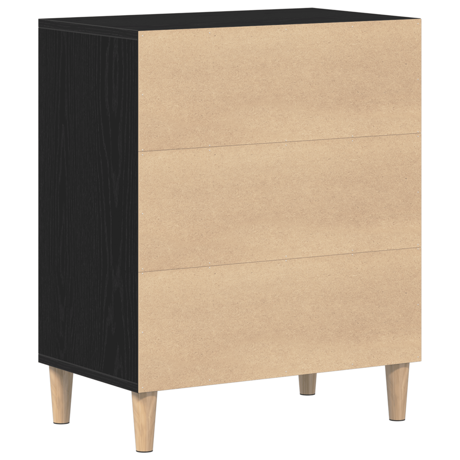 Bufet Negru din Stejar 57x35x70 cm din Lemn Structurat de la — imaginea 5