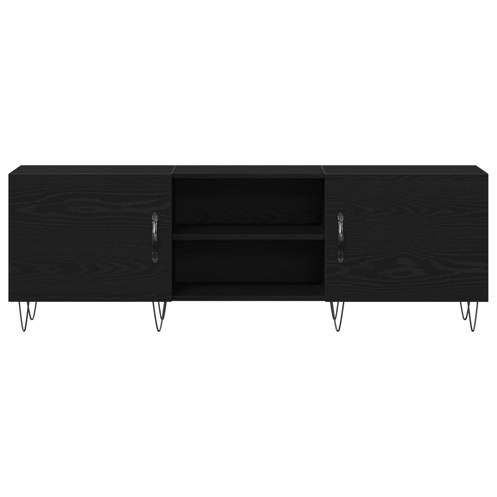 Dulap TV, stejar negru, 150x30x50 cm, lemn prelucrat — imaginea 7