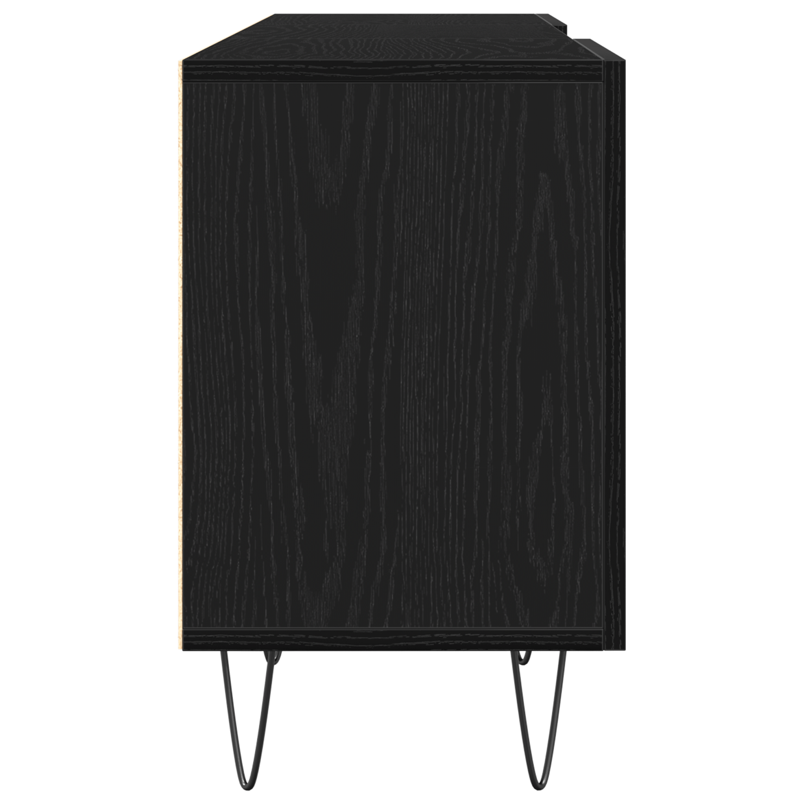 Dulap TV, stejar negru, 150x30x50 cm, lemn prelucrat — imaginea 8