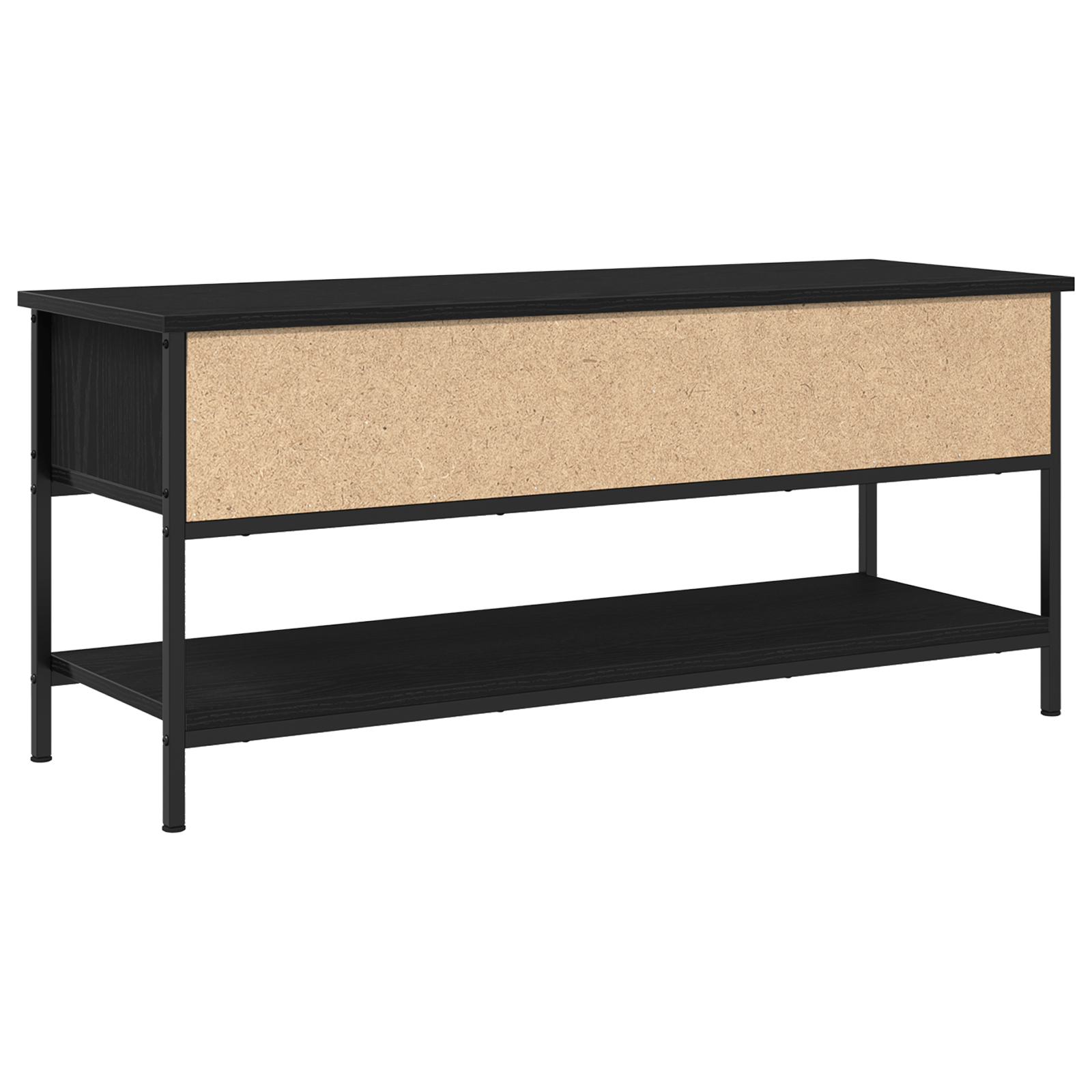 Dulap TV, stejar negru, 100x35x45 cm, lemn prelucrat & otel — imaginea 7