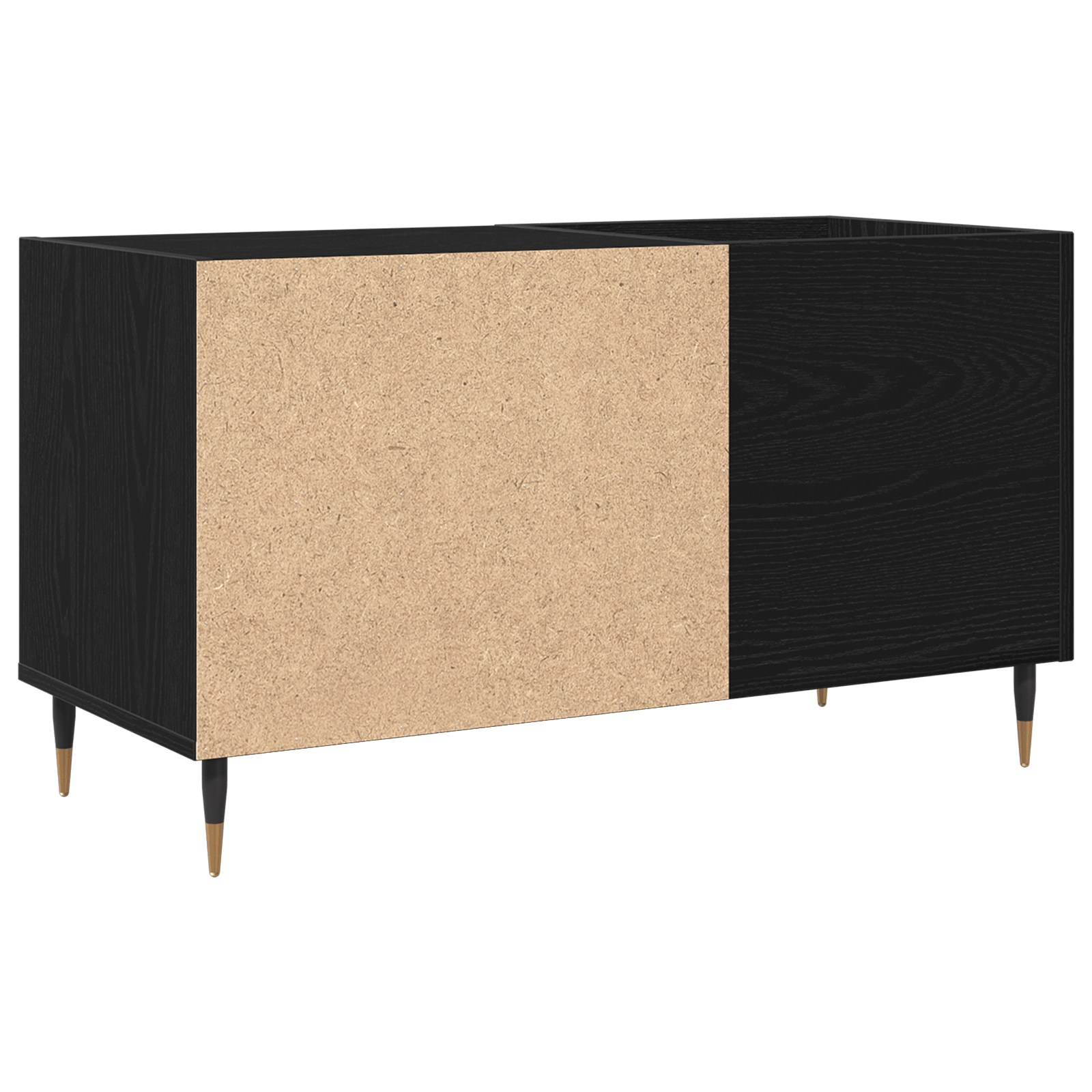 Dulap pentru discuri, stejar negru 84,5x38x48 cm lemn prelucrat — imaginea 5
