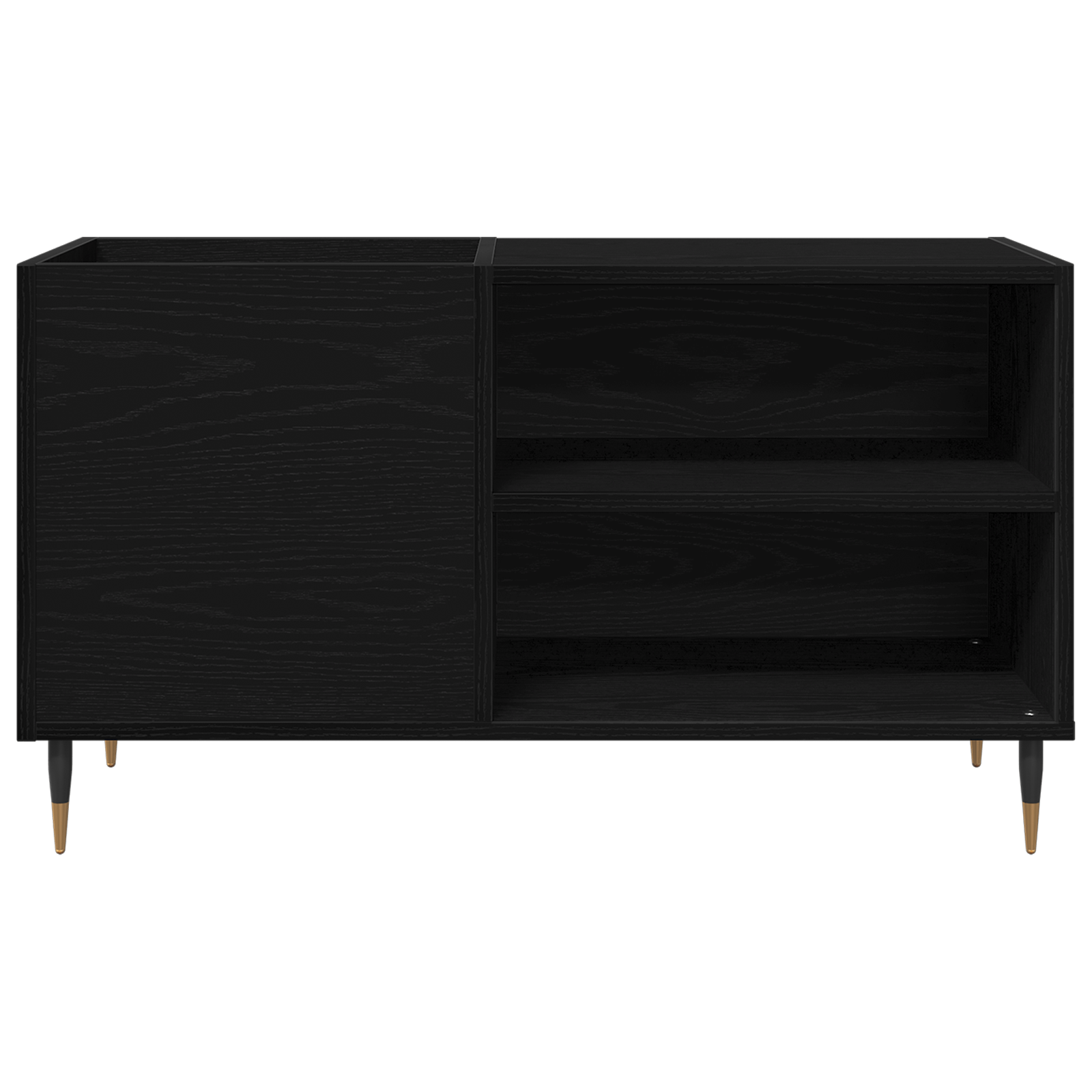 Dulap pentru discuri, stejar negru 84,5x38x48 cm lemn prelucrat — imaginea 6
