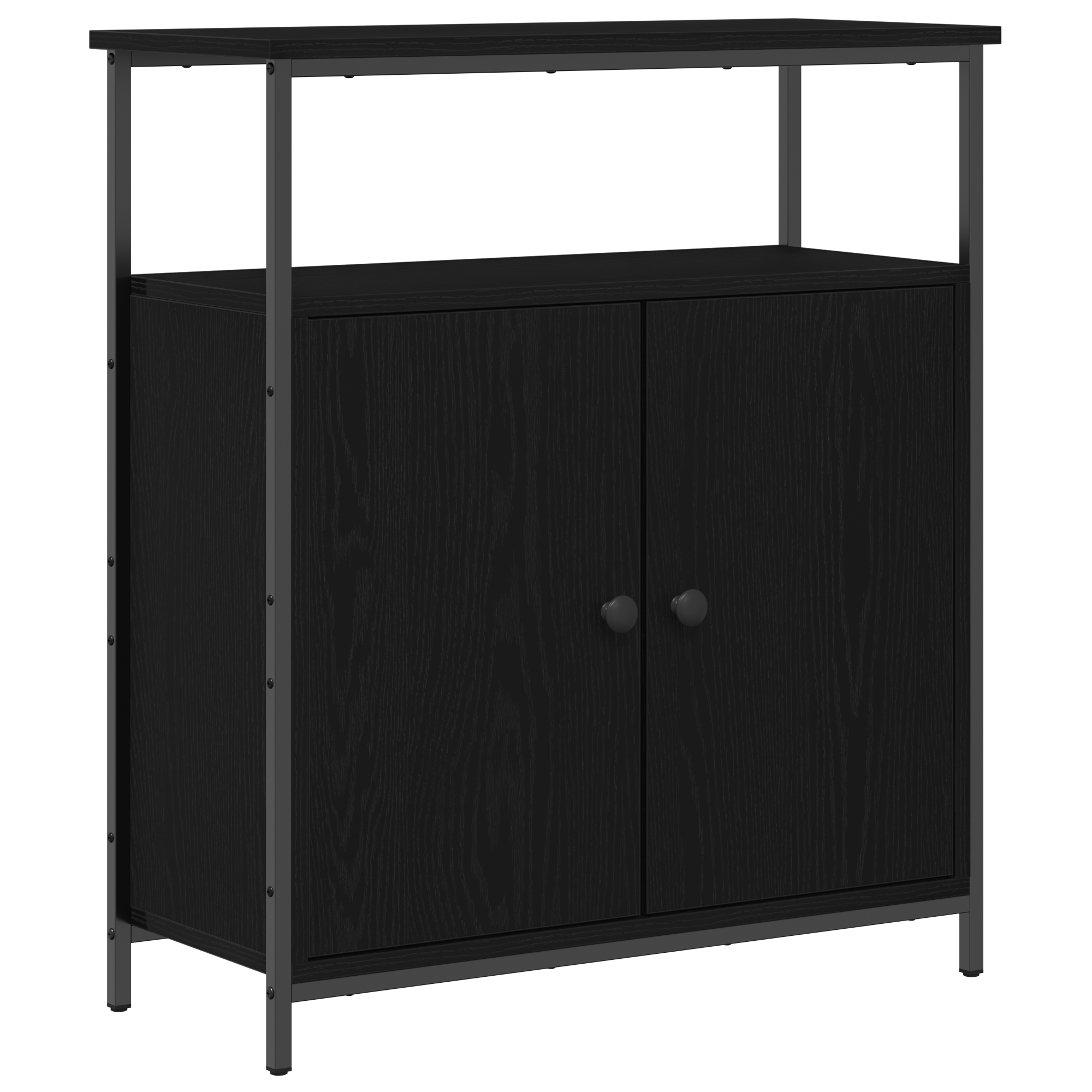 Dulap de perete, stejar negru, 69,5x34x90 cm, lemn prelucrat — imaginea 2