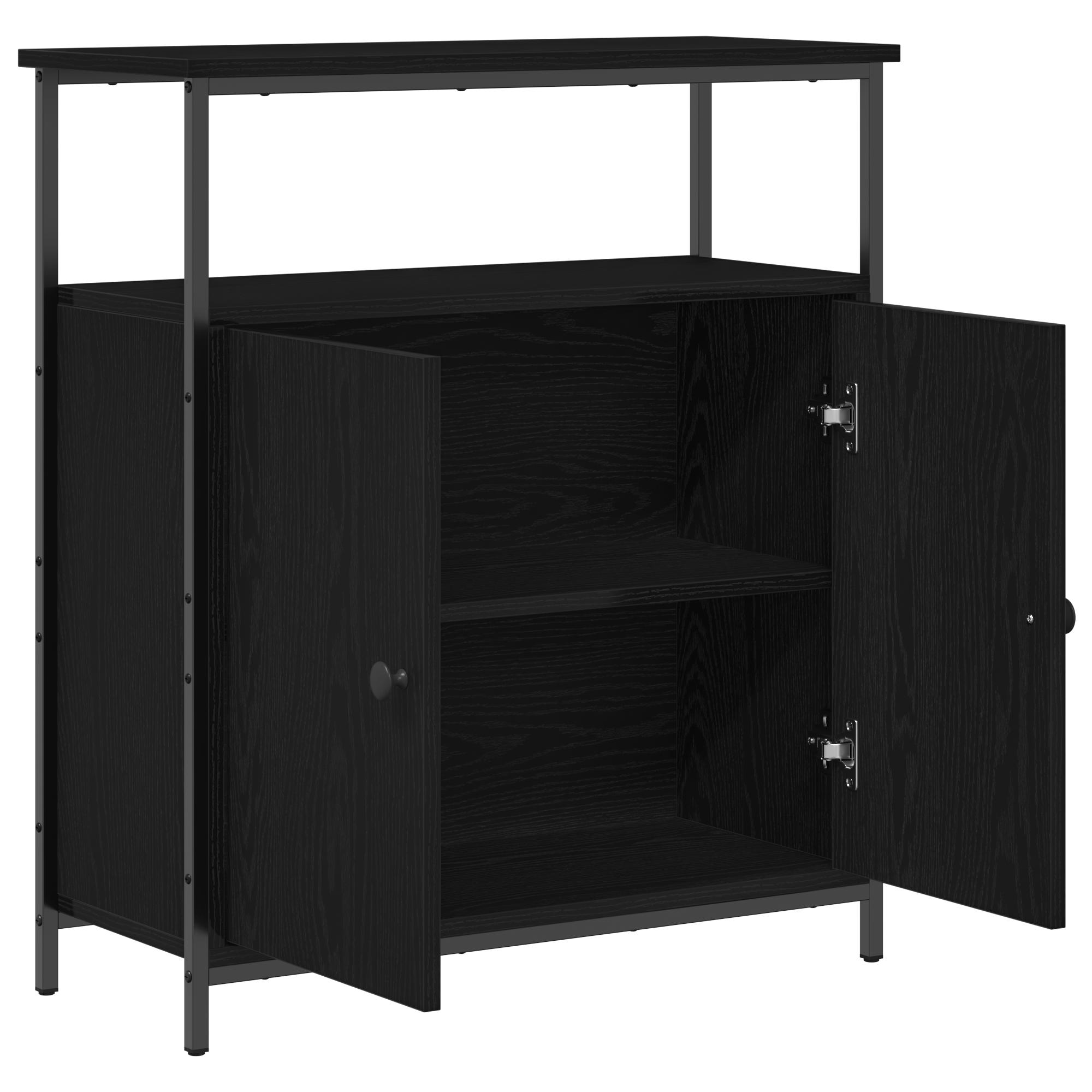 Dulap de perete, stejar negru, 69,5x34x90 cm, lemn prelucrat — imaginea 5