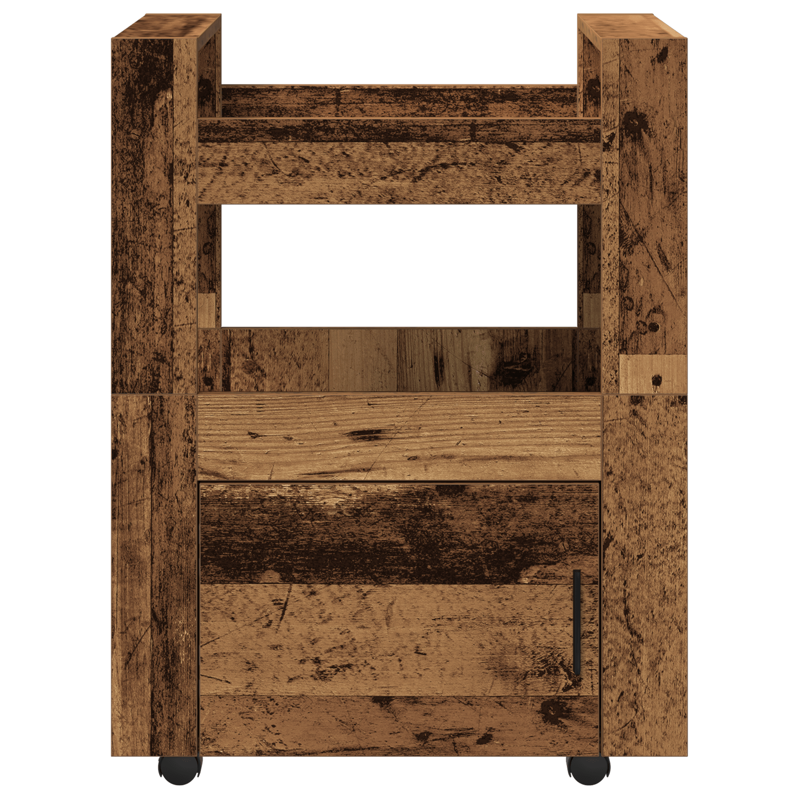Carucior de bucatarie, lemn vechi, 60x45x80 cm, lemn prelucrat — imaginea 6