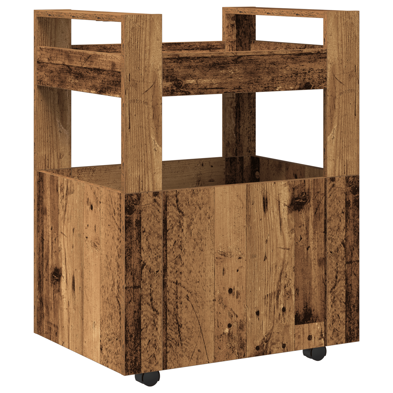 Carucior de bucatarie, lemn vechi, 60x45x80 cm, lemn prelucrat — imaginea 8