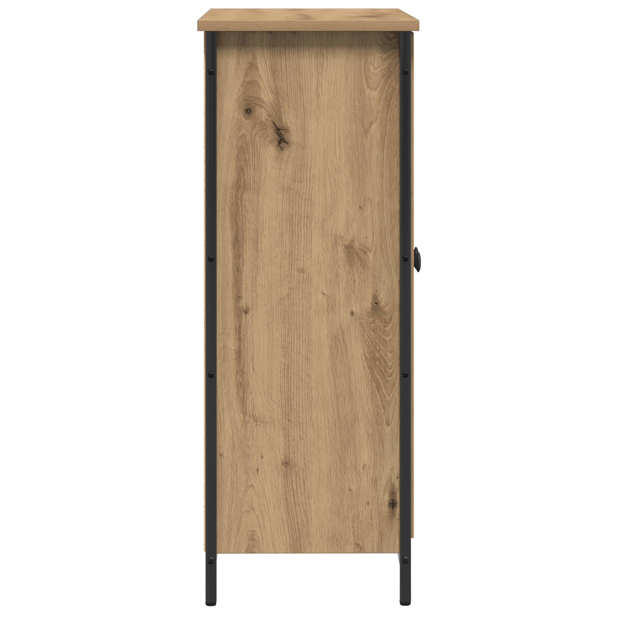 Dulap, stejar artizanal, 70x30x80 cm, lemn prelucrat si otel — imaginea 7
