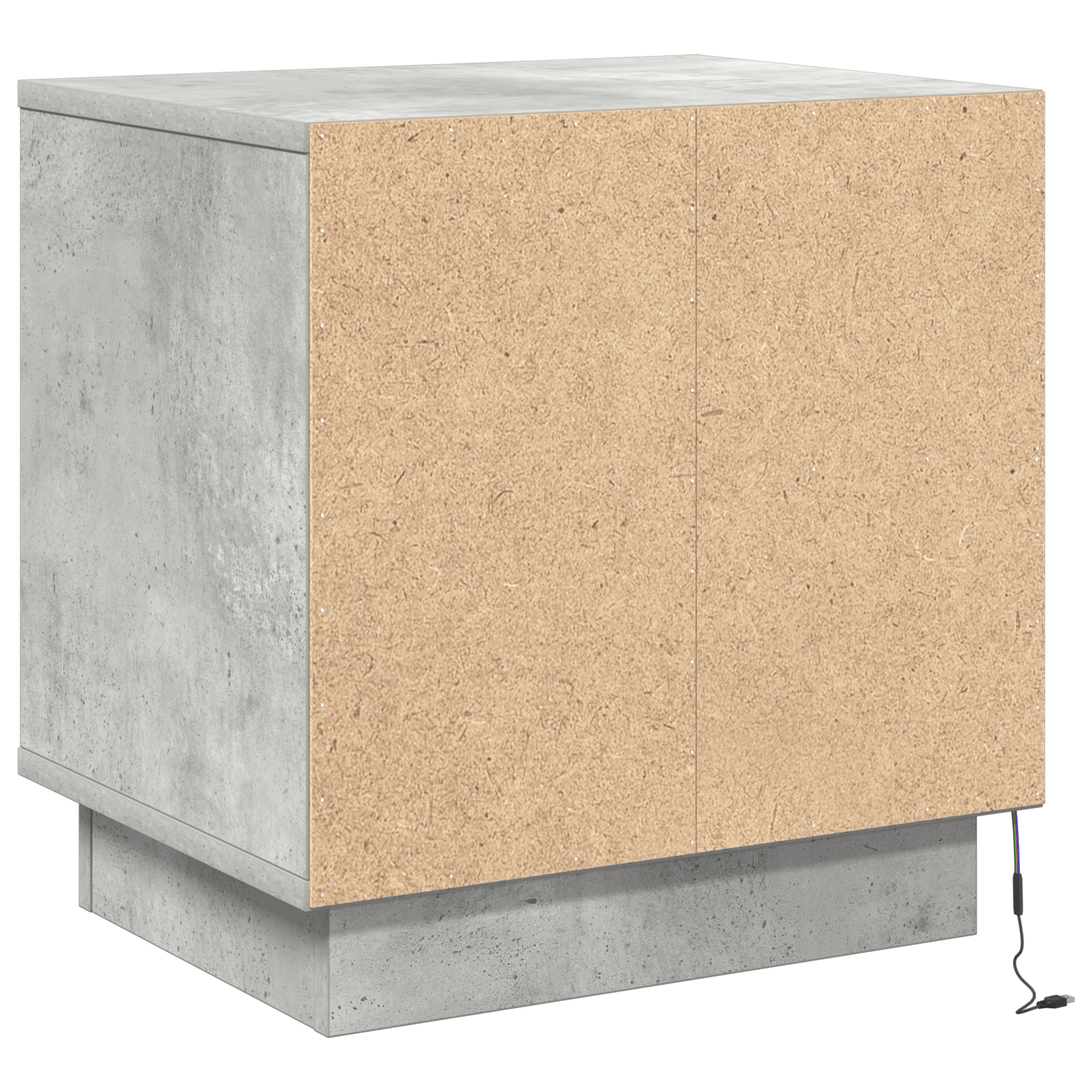 Noptiera cu lumini LED Gri Beton 44x34,5x45 cm — imaginea 8