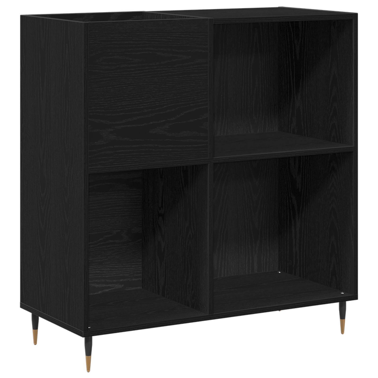 Dulap pentru discuri, stejar negru 84,5x38x89 cm lemn prelucrat — imaginea 2
