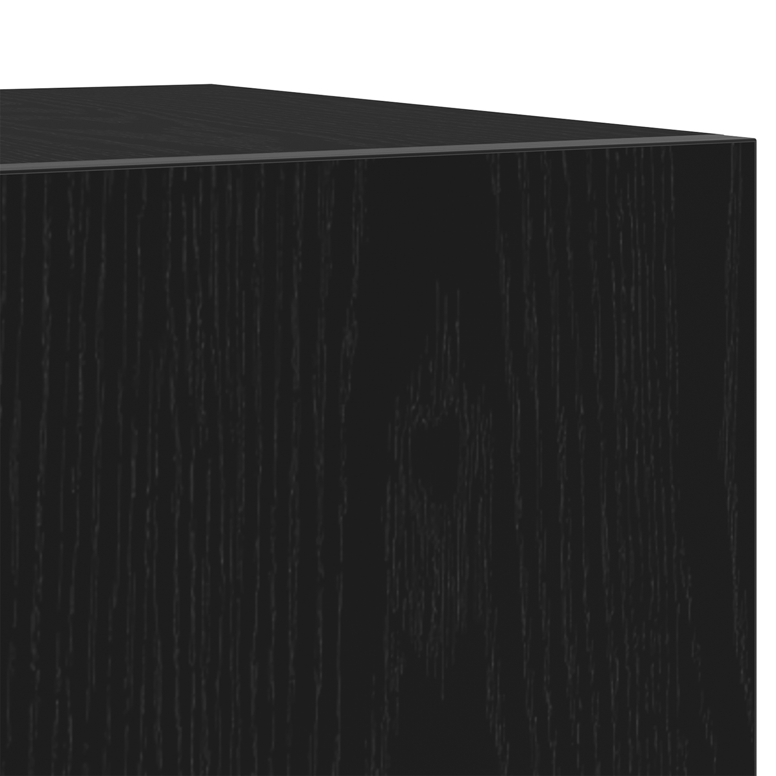 Dulap TV cu lumini LED Negru si Stejar 160x35x40 cm din Lemn — imaginea 9