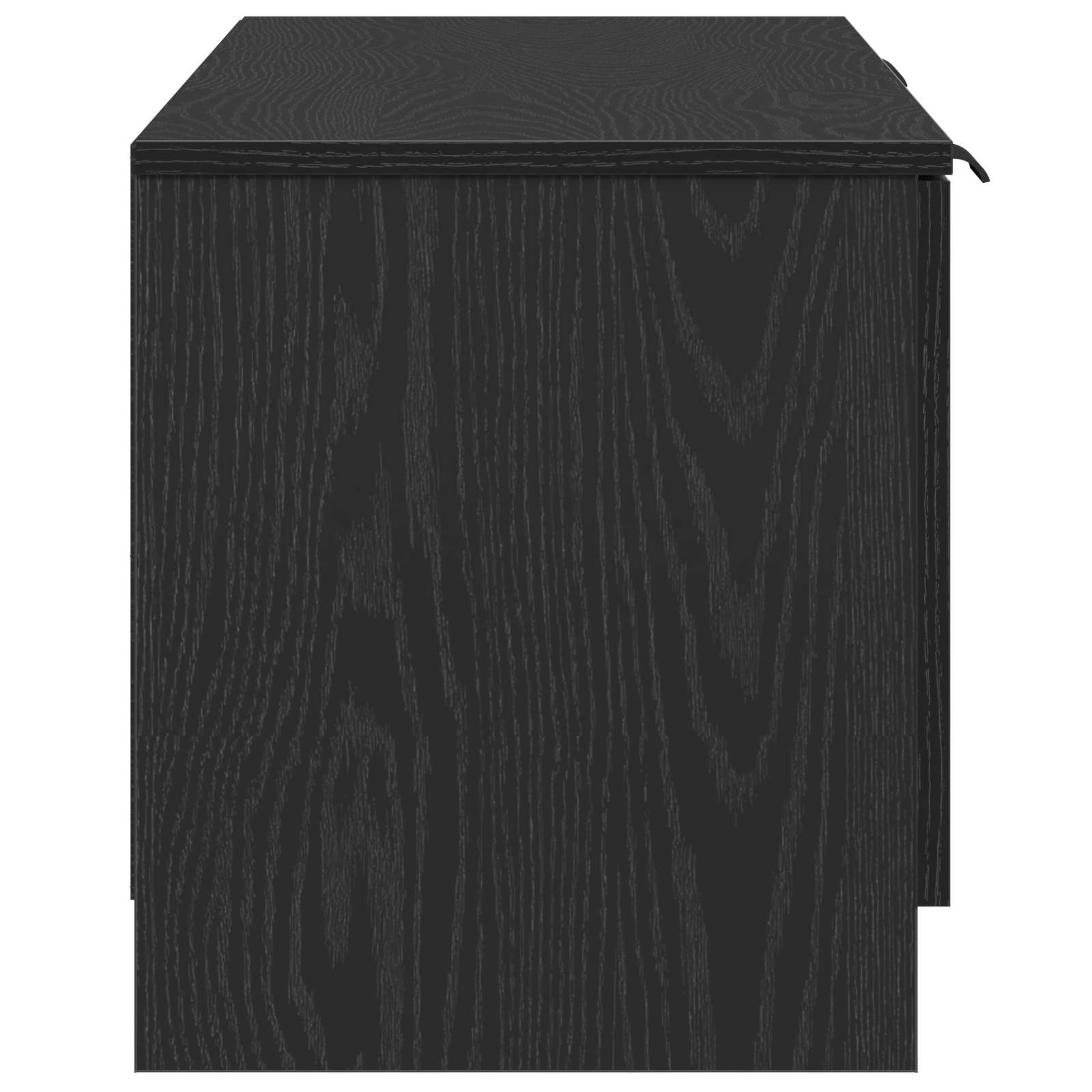 Cabinet TV - Stejar Negru - 140x35x40 cm - Fabricat din Lemn Ingineresc — imaginea 8