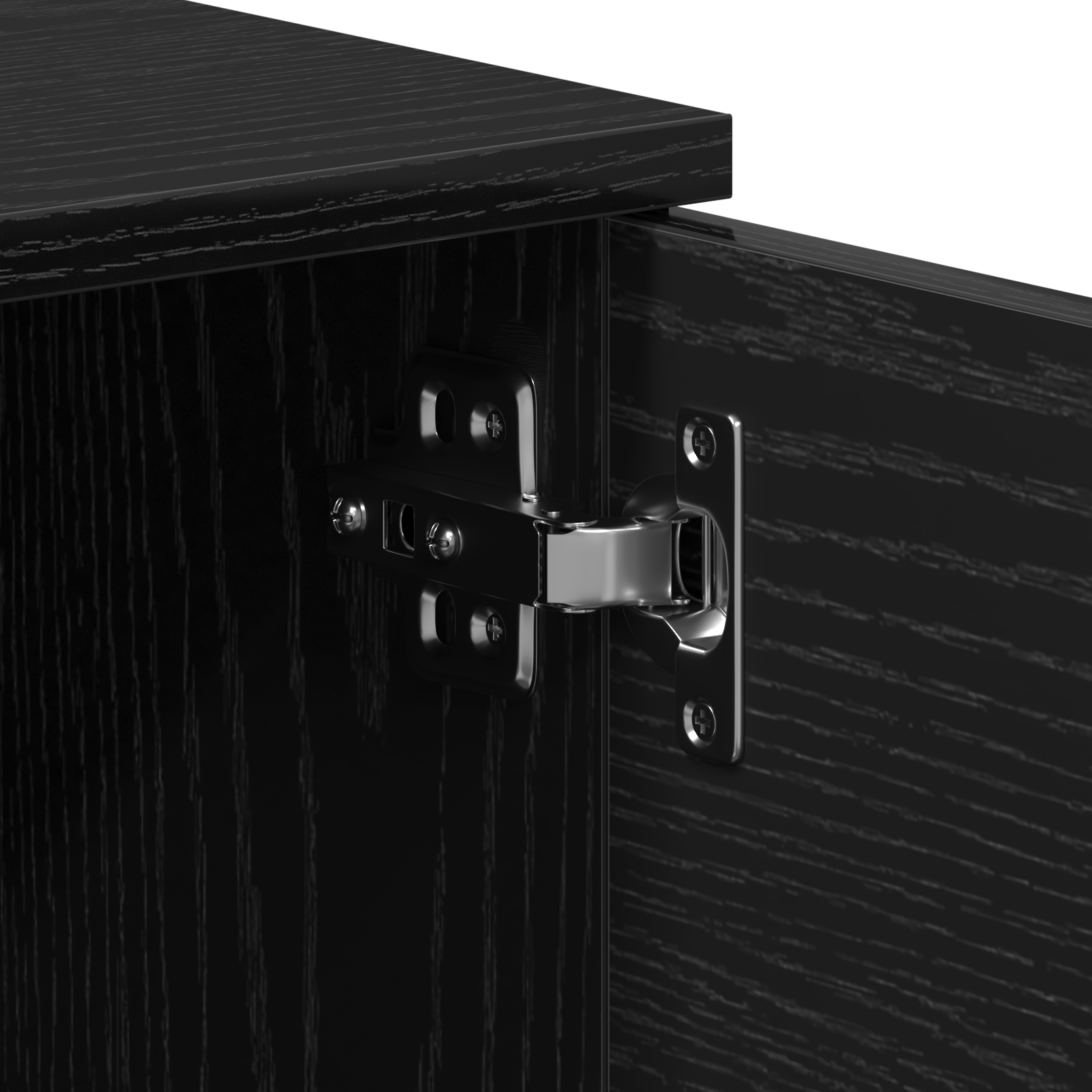Cabinet TV - Stejar Negru - 140x35x40 cm - Fabricat din Lemn Ingineresc — imaginea 9