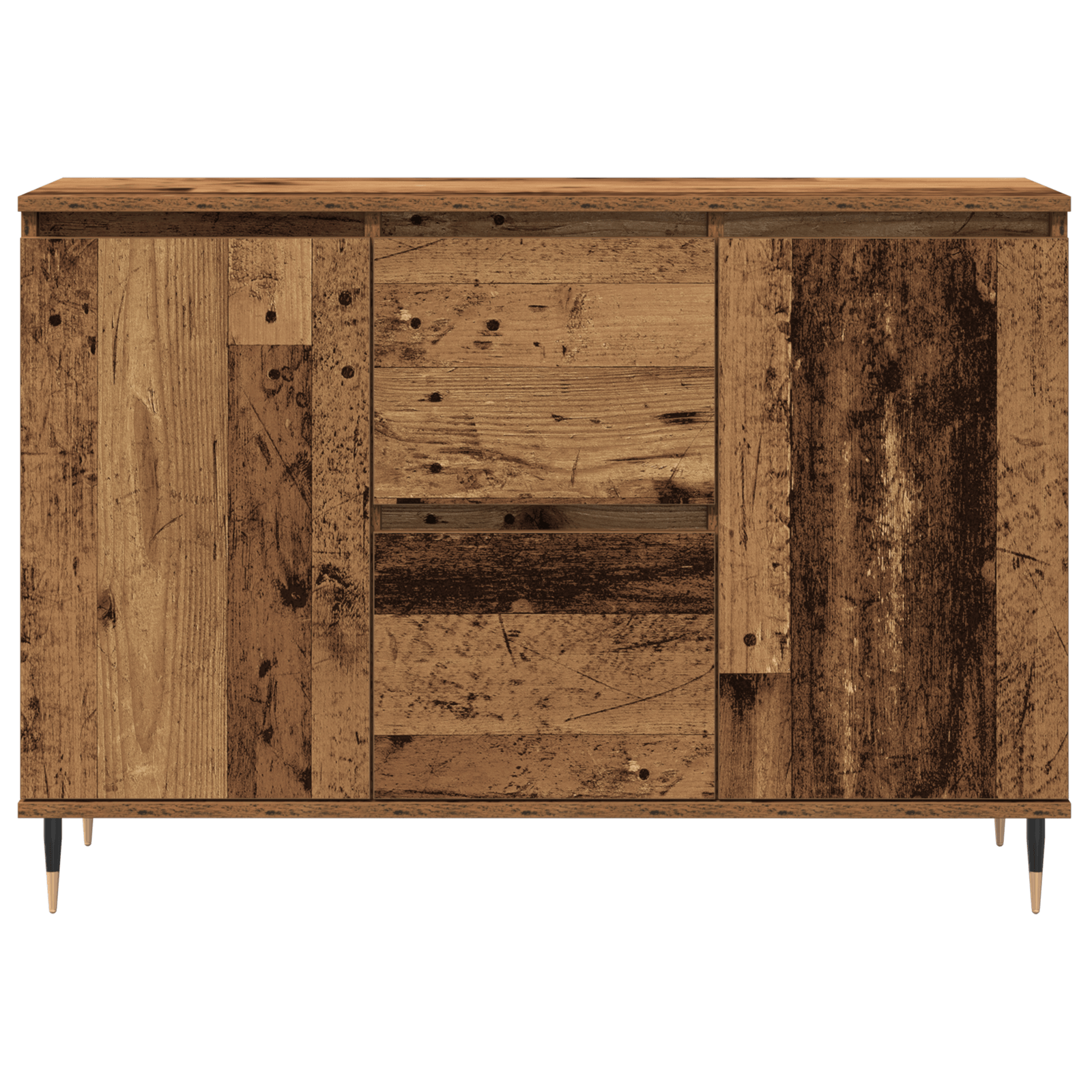 Dulap cu usi si sertare, lemn vechi, 101,5x35x70 cm — imaginea 6