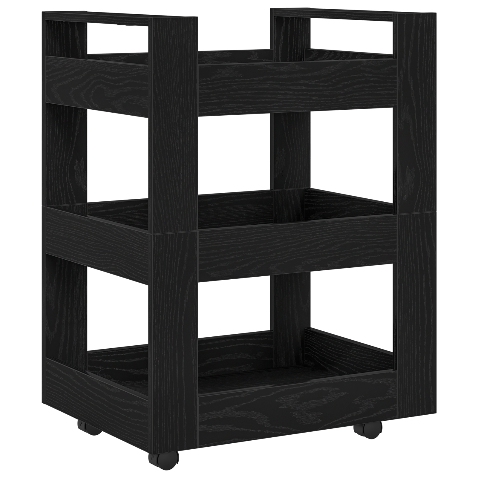 Carucior de bucatarie, stejar negru, 60x45x80 cm lemn prelucrat — imaginea 2