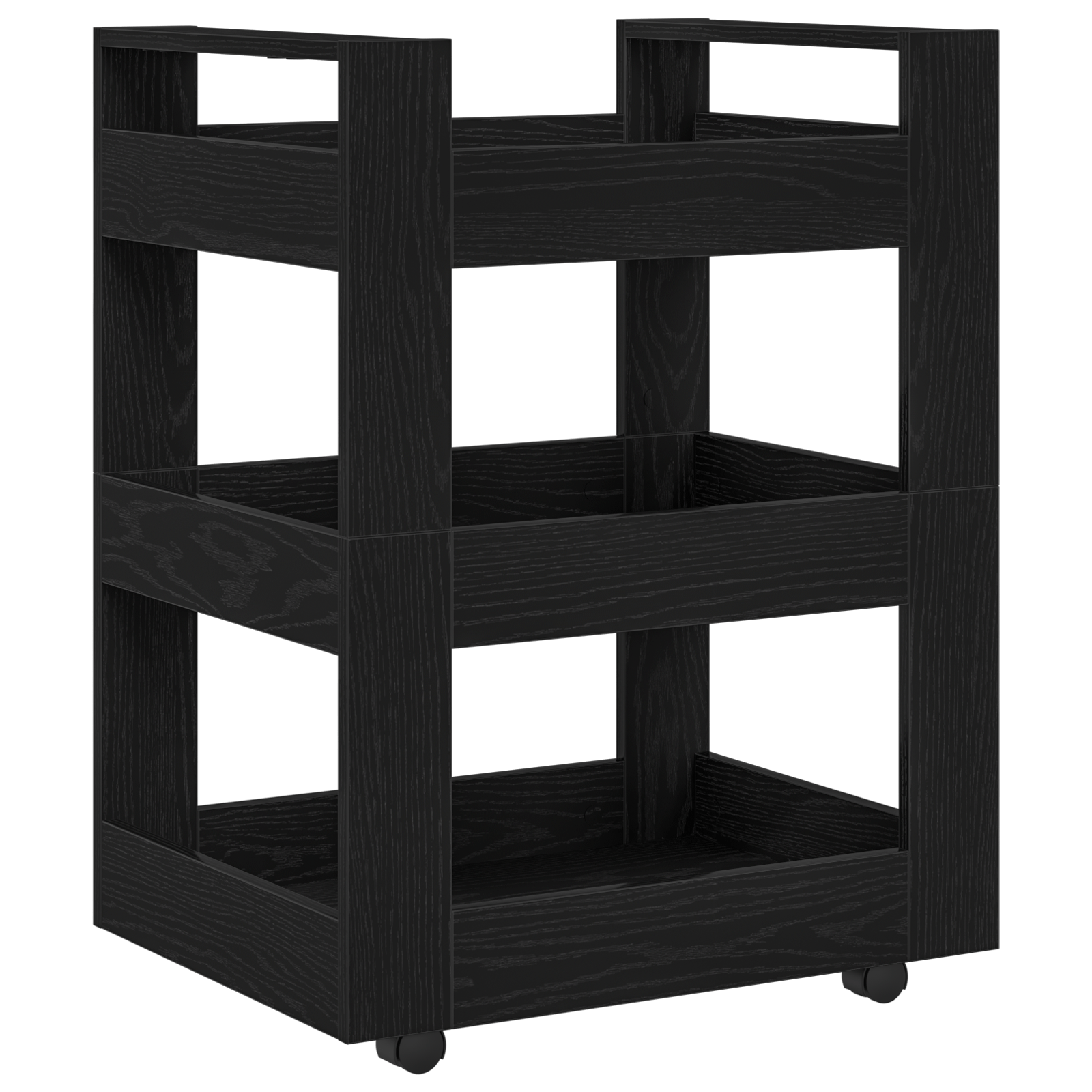 Carucior de bucatarie, stejar negru, 60x45x80 cm lemn prelucrat — imaginea 7