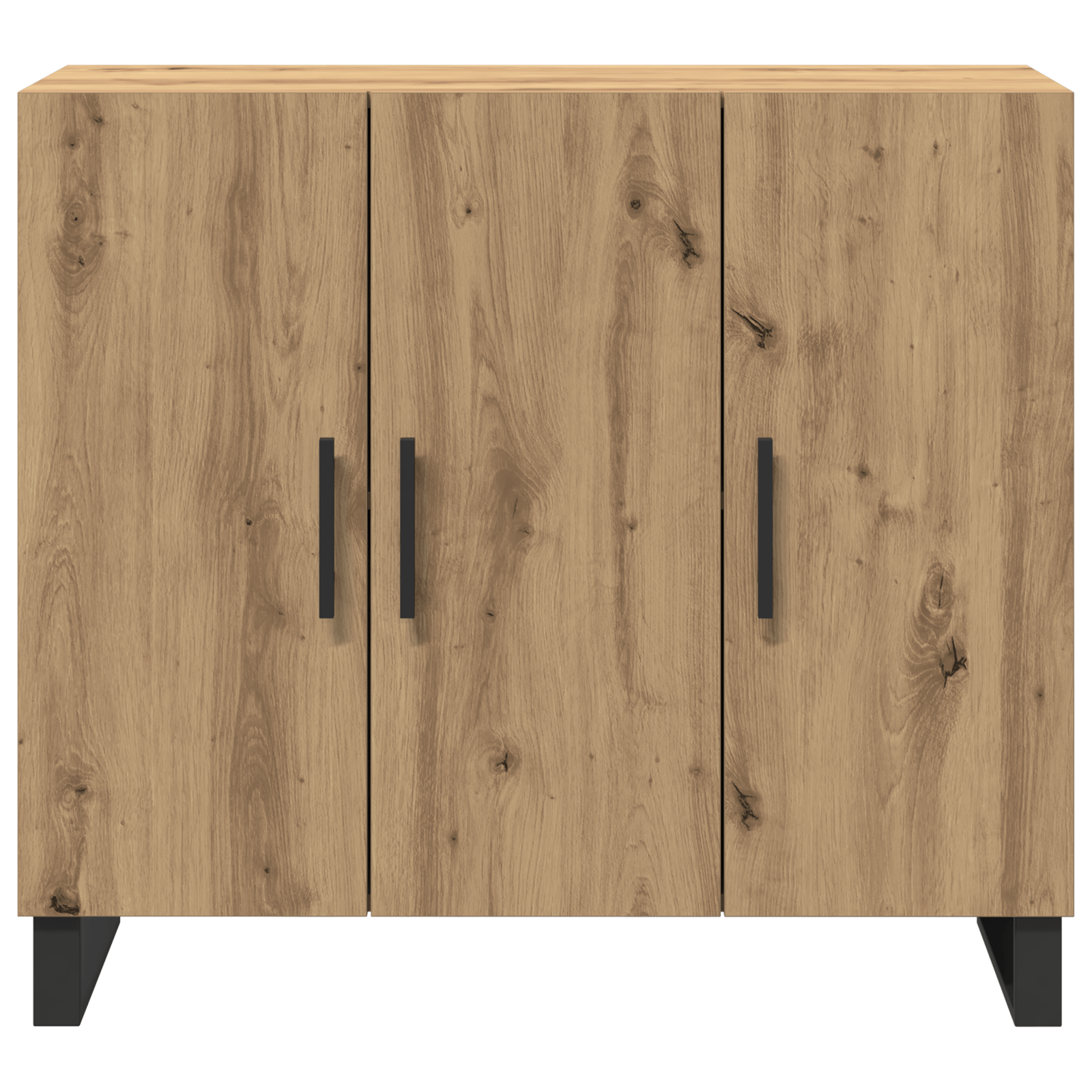 Dulap cu 3 usi, stejar artizanal, 90x34x80 cm, lemn prelucrat — imaginea 6