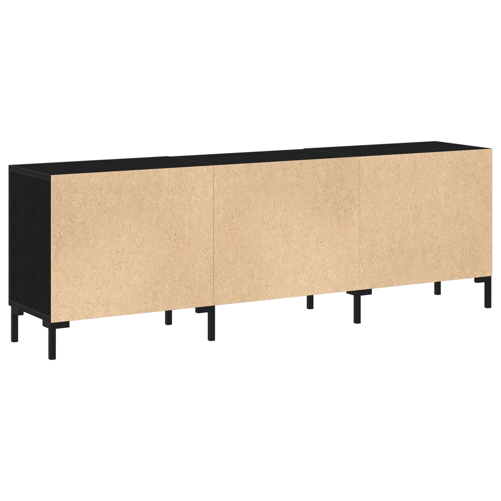 Dulap TV, stejar negru, 150x30x50 cm, lemn prelucrat — imaginea 5