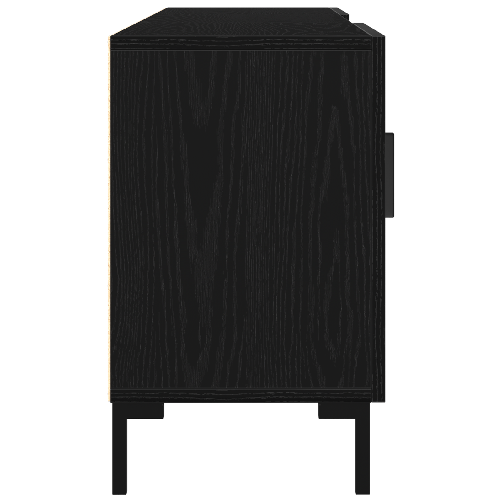 Dulap TV, stejar negru, 150x30x50 cm, lemn prelucrat — imaginea 7