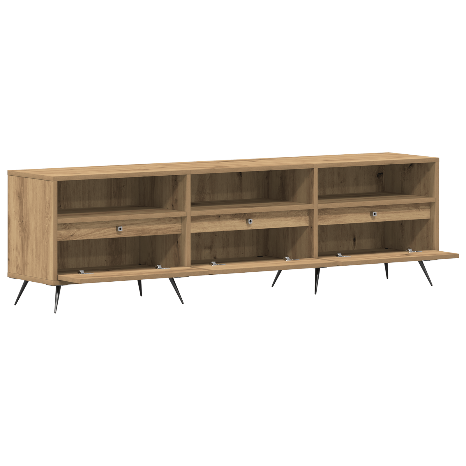 Dulap TV Artisan Stejar 150x30x44,5 cm Lemn prelucrat — imaginea 5