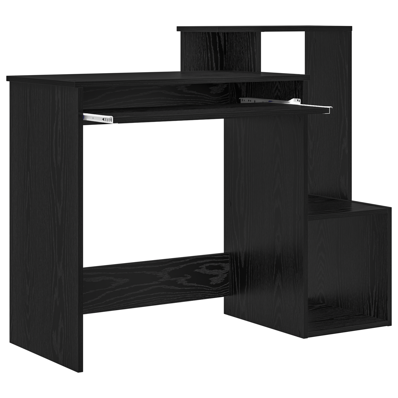Birou de computer din stejar negru Stejar negru Lemn prelucrat, MDF — imaginea 4
