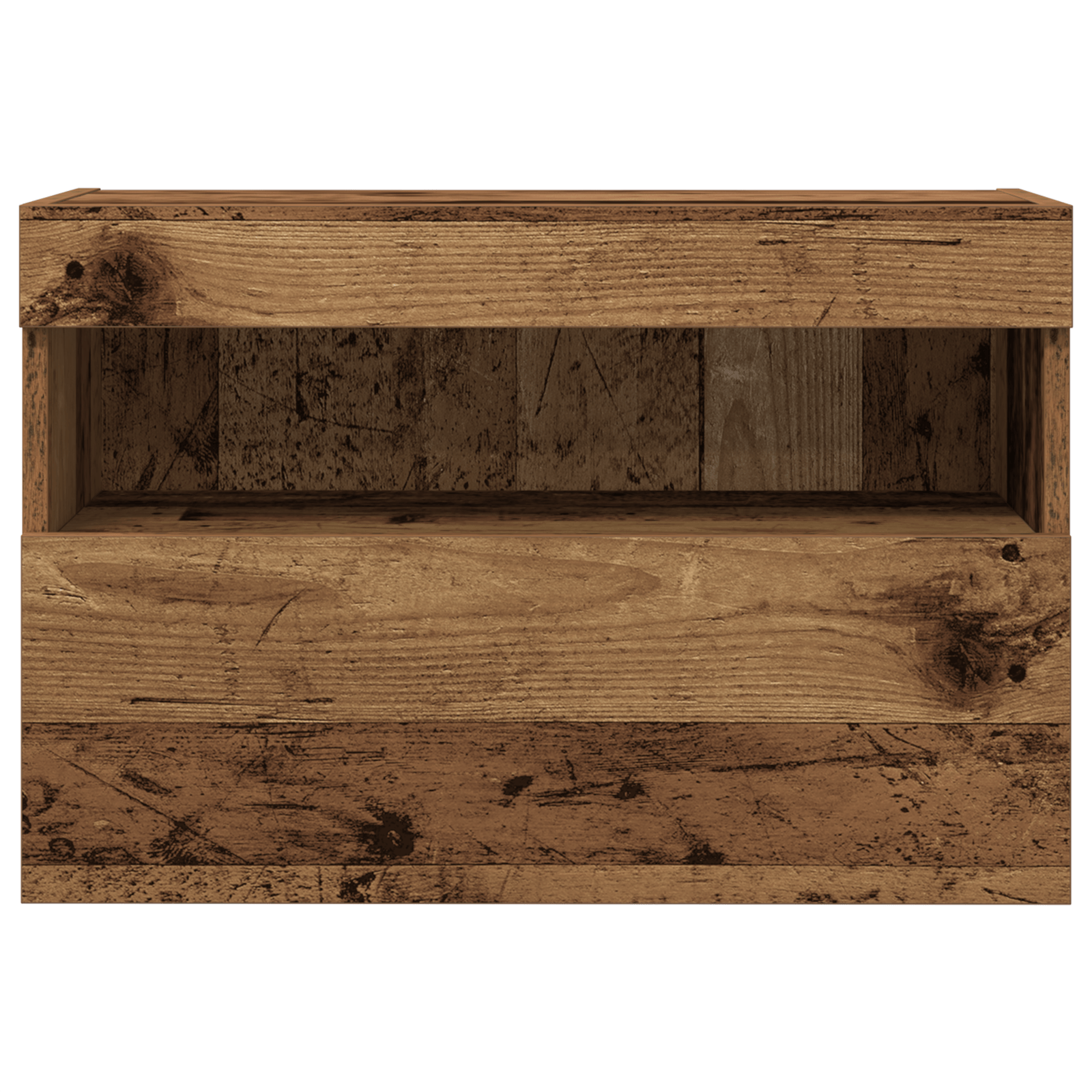 Dulap TV de perete cu LED, lemn vechi, 60x30x40 cm — imaginea 8