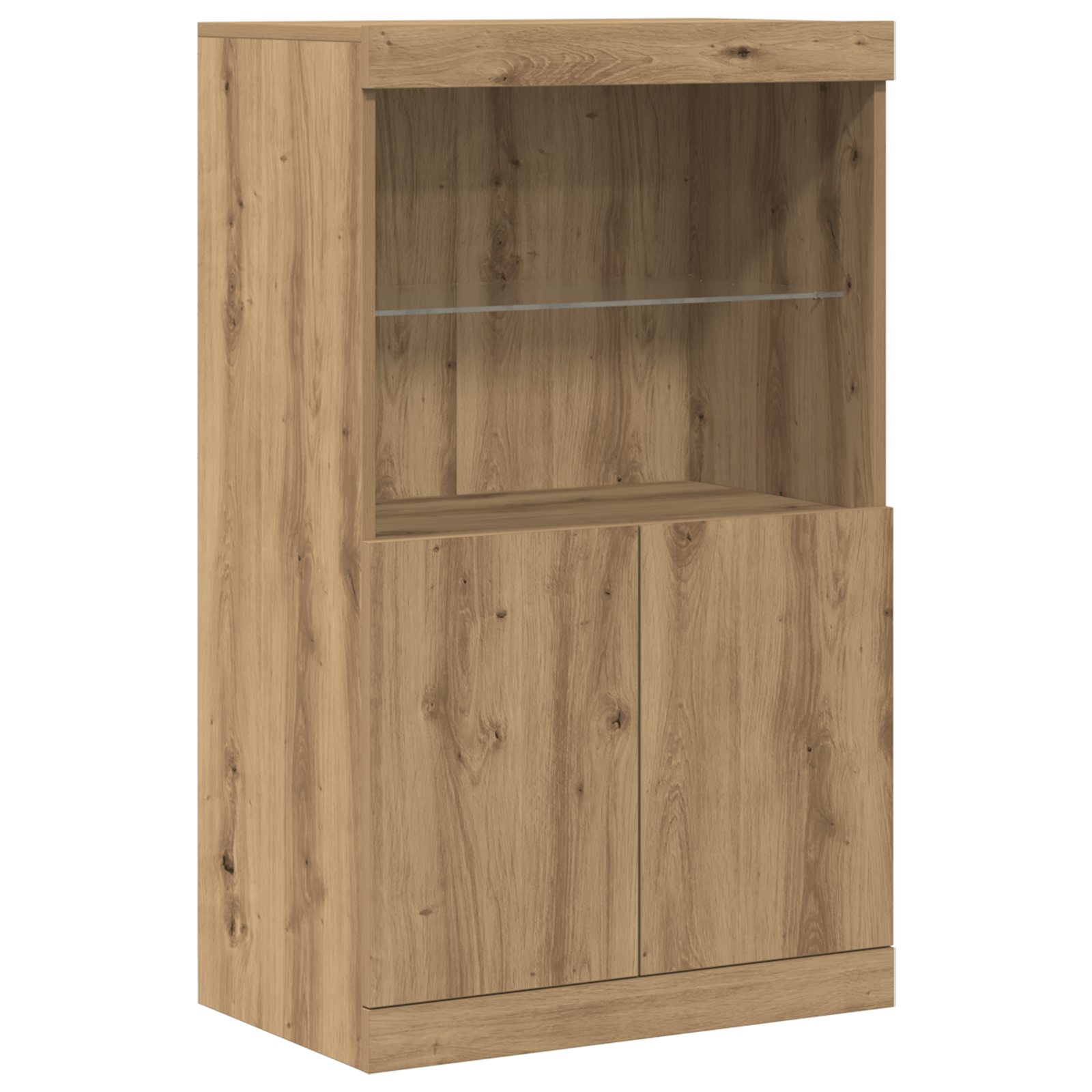 Dulap cu LED-uri Stejar Artisan 60x37x100 cm — imaginea 2