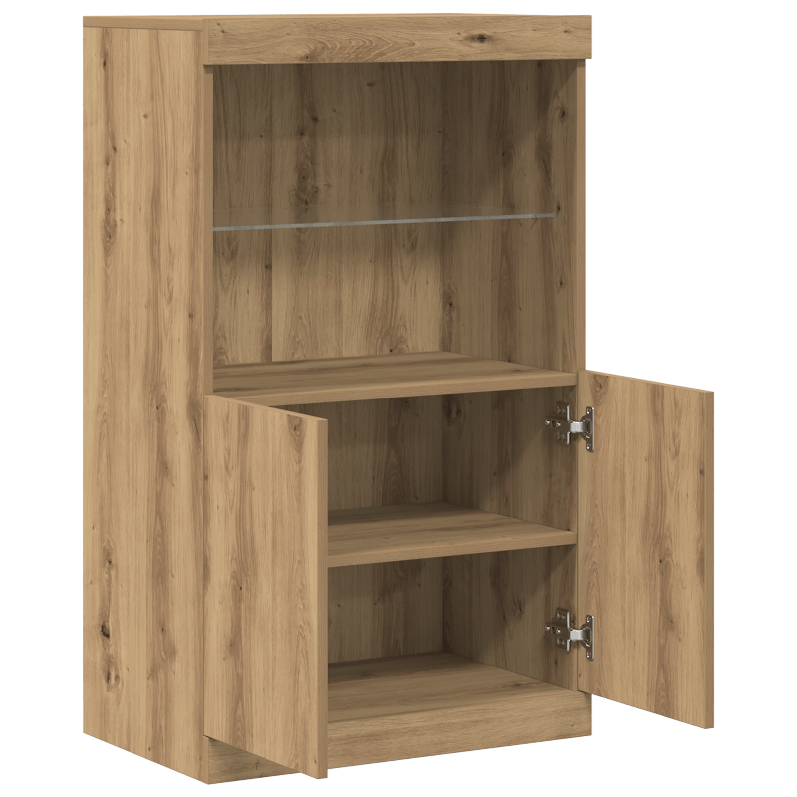 Dulap cu LED-uri Stejar Artisan 60x37x100 cm — imaginea 5