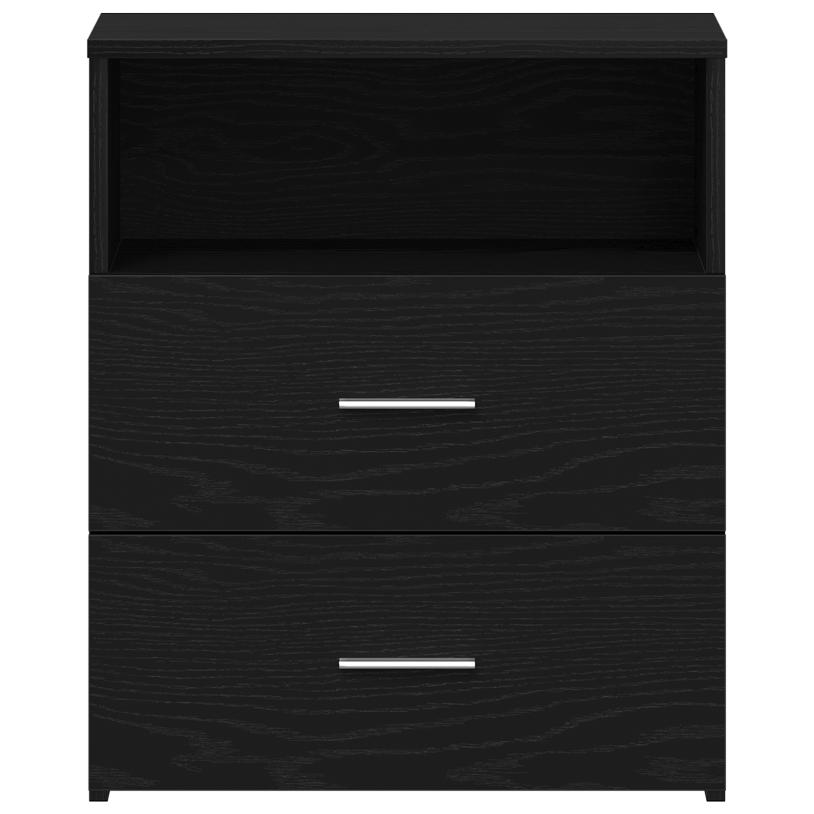 Noptiera 2 buc Negru Stejar 50x32x60cm Lemn prelucrat — imaginea 8