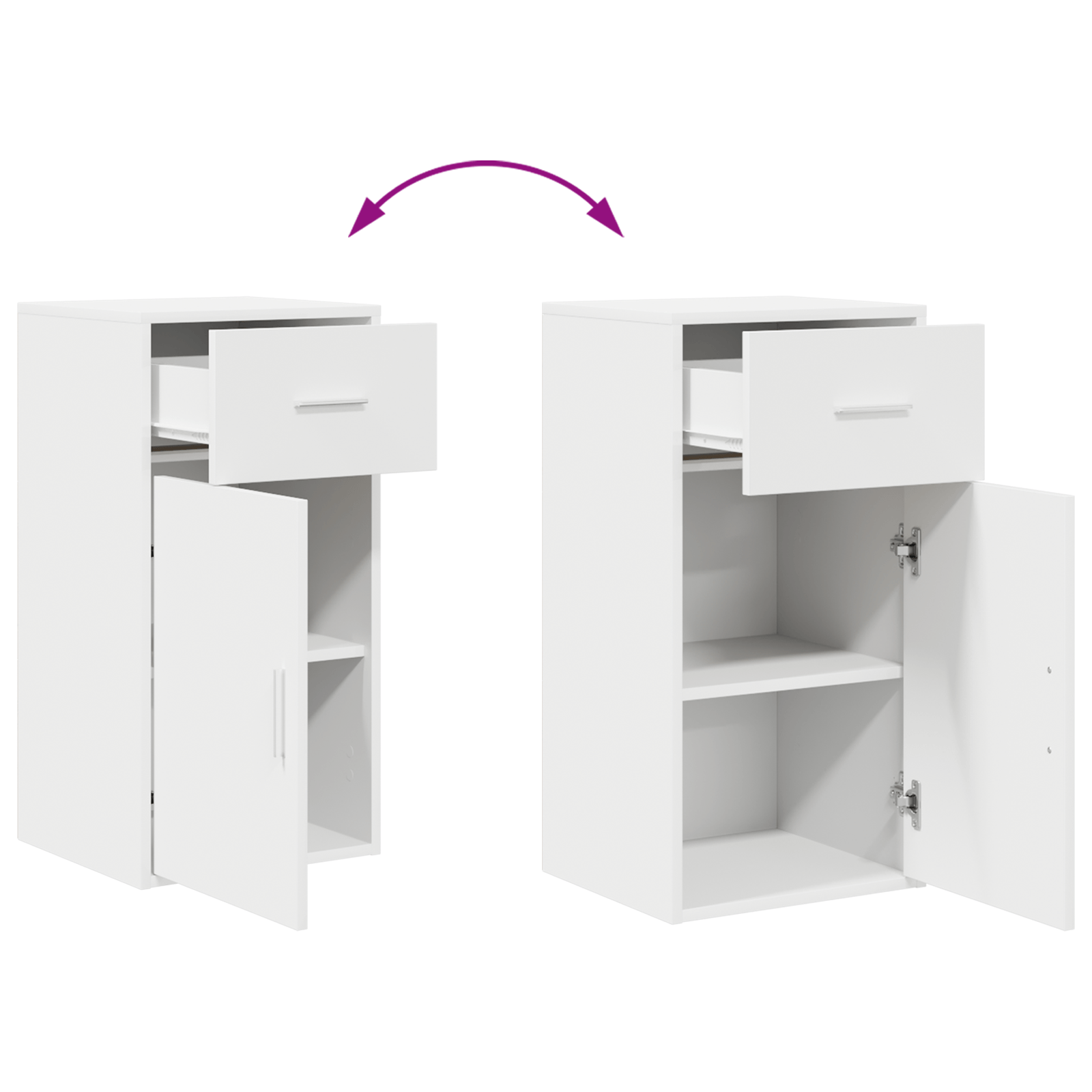 Cabinet alb de depozitare Alb MDF Compact Solutii depozitare — imaginea 11