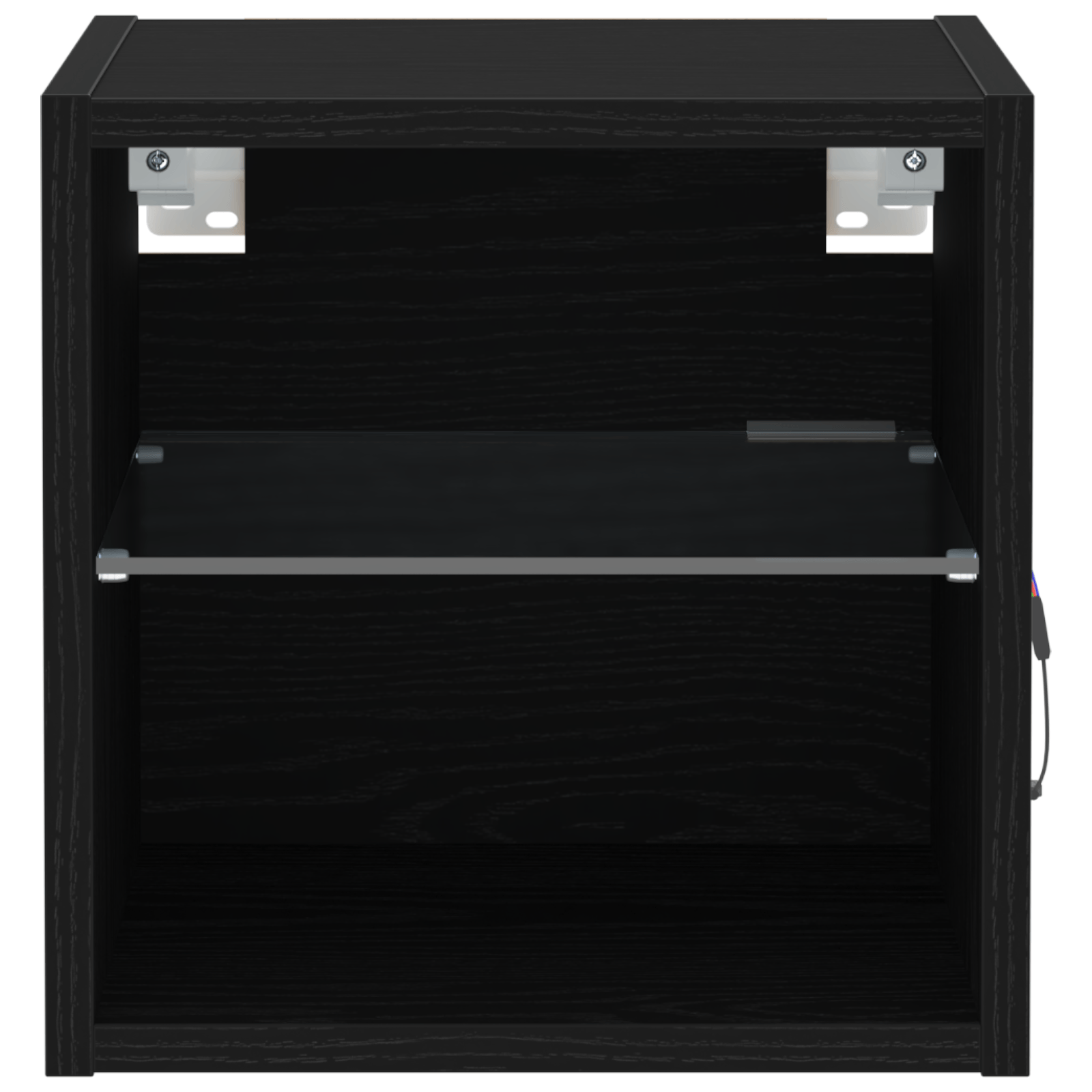Dulap TV cu LED, 2 buc., stejar negru, 30x28,5x30 cm, lemn — imaginea 7